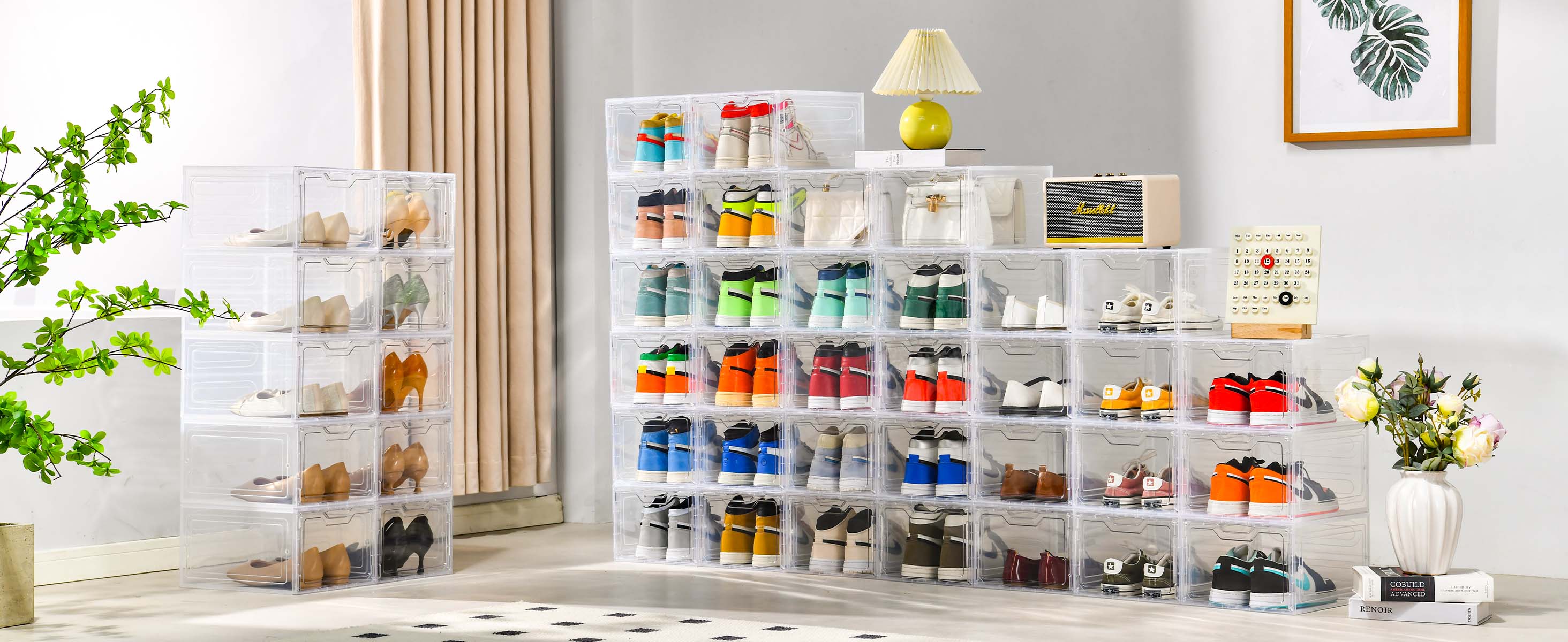 Amazon.com: 10 Pack Large Shoe Boxes Clear Plastic Stackable,Shoe