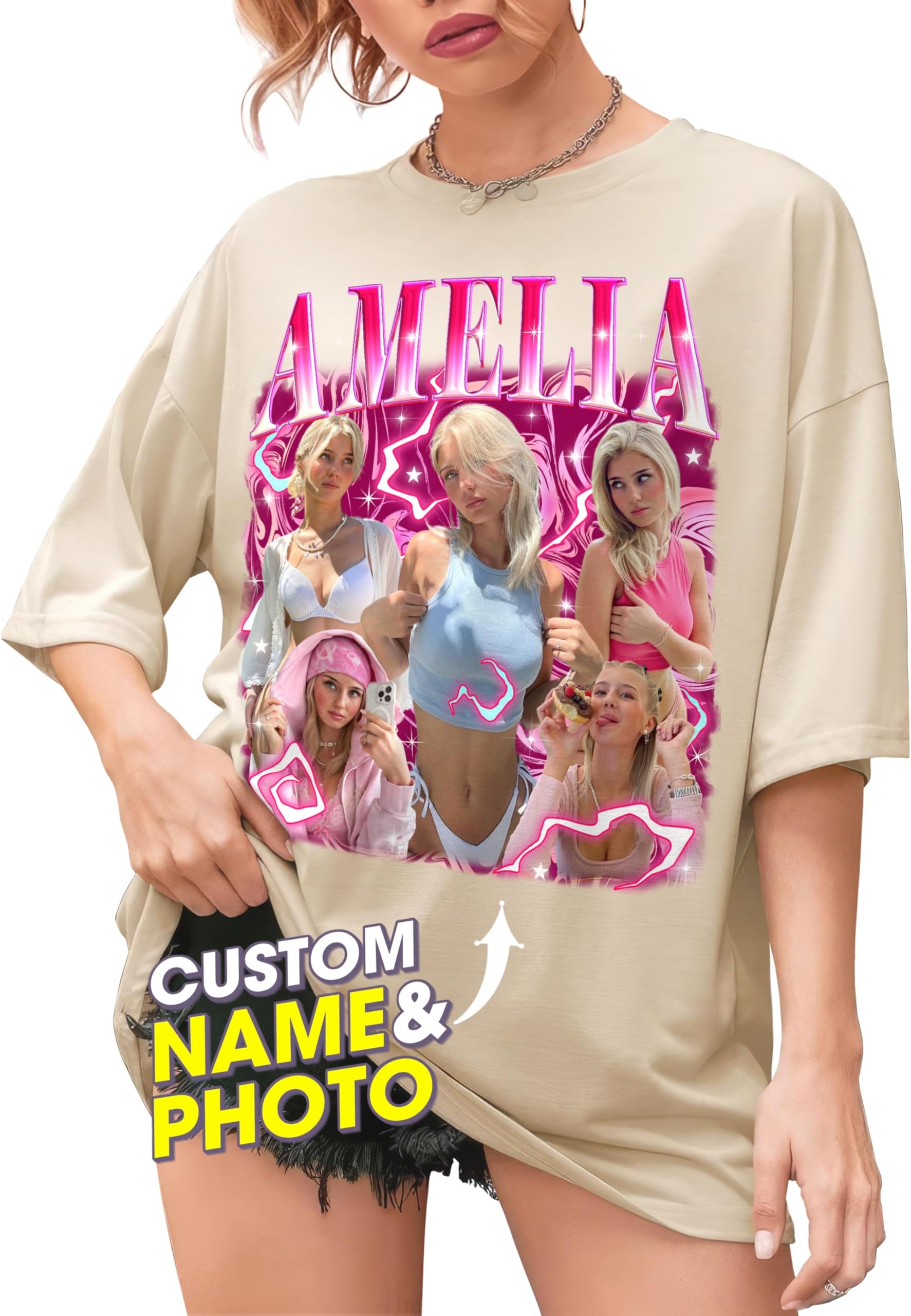Custom Bootleg Rap Tee Shirt for Boyfriend Girlfriend Face Tshirt Custom Vintage Graphic Shirt Gift Idea Christmas