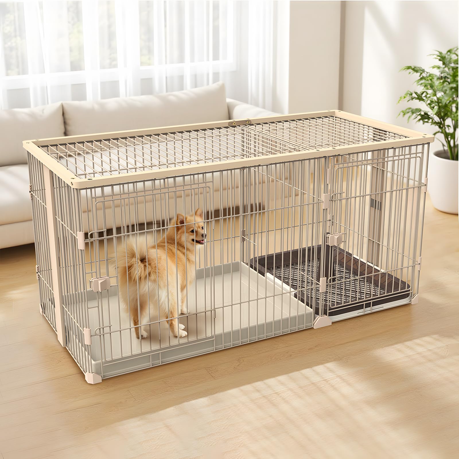 Amazon | YumeTail ペットケージ ペットサークル 犬ケージ 犬ゲージ