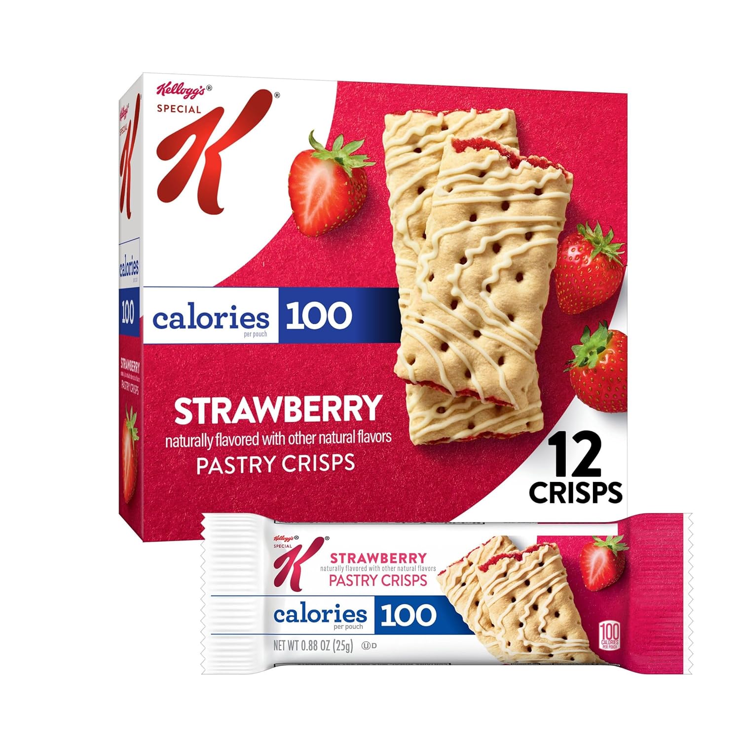 Special K Bar Pastry Crisps, 100 Calorie Snacks, Breakfast Bars, Strawberry, 5.28oz Box (12 Crisps) Special K Bar Pastry Crisps, 100 Calorie Snacks, Breakfast Bars, Strawberry, 5.28oz Box (12 Crisps)
