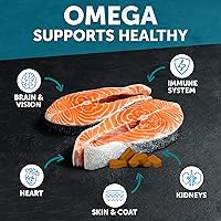 Vista 5 de Omega 3 Fish Oil for Dogs - Dog Allergy Chews - Itch Relief & Skin and Coat Supplement with Salmon Oil - Hot Spots Treatment - Allergy & Anti