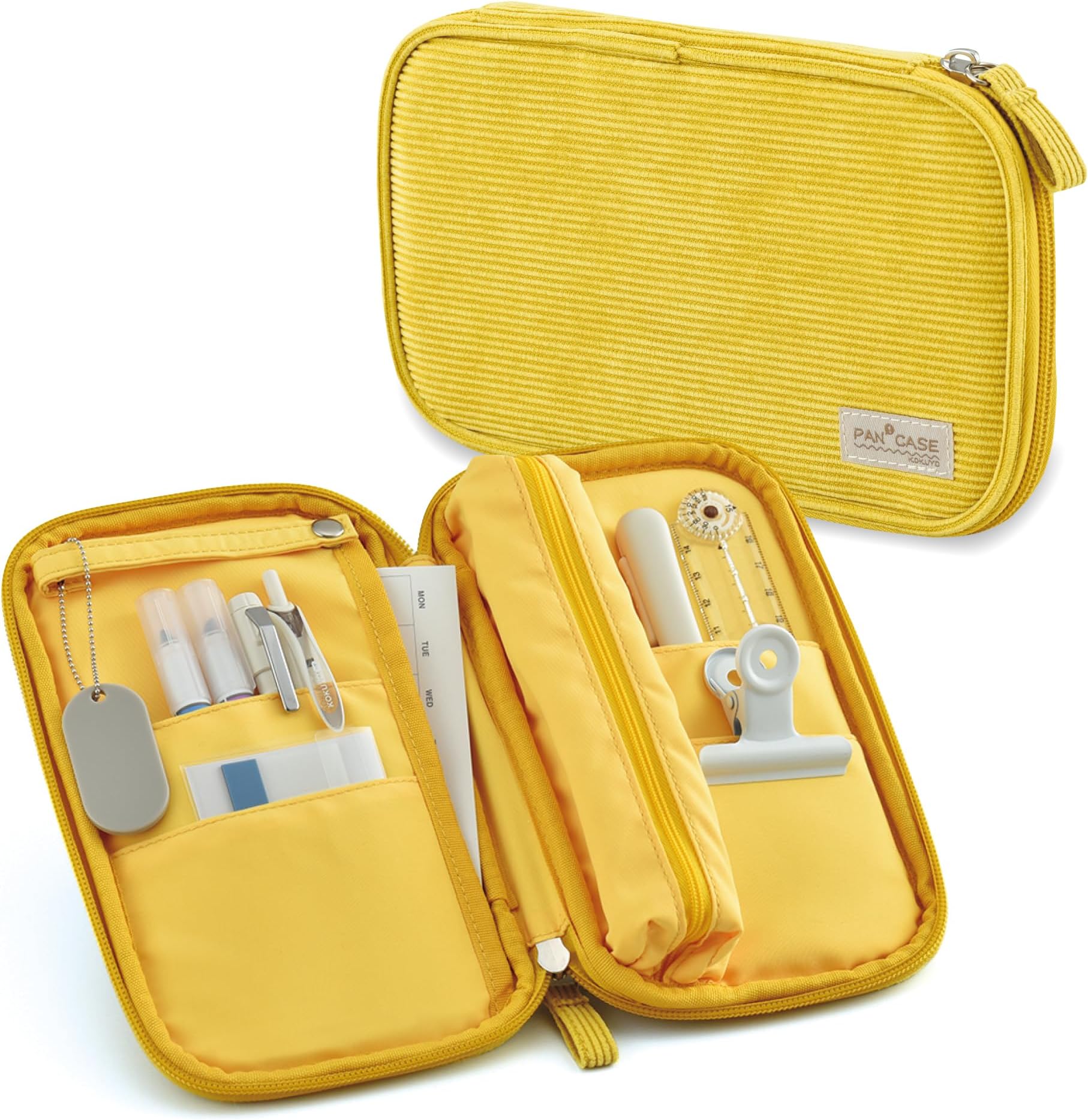 KOKUYO Slim Pencil holder Pouch, Yellow (F-VBF300Y)