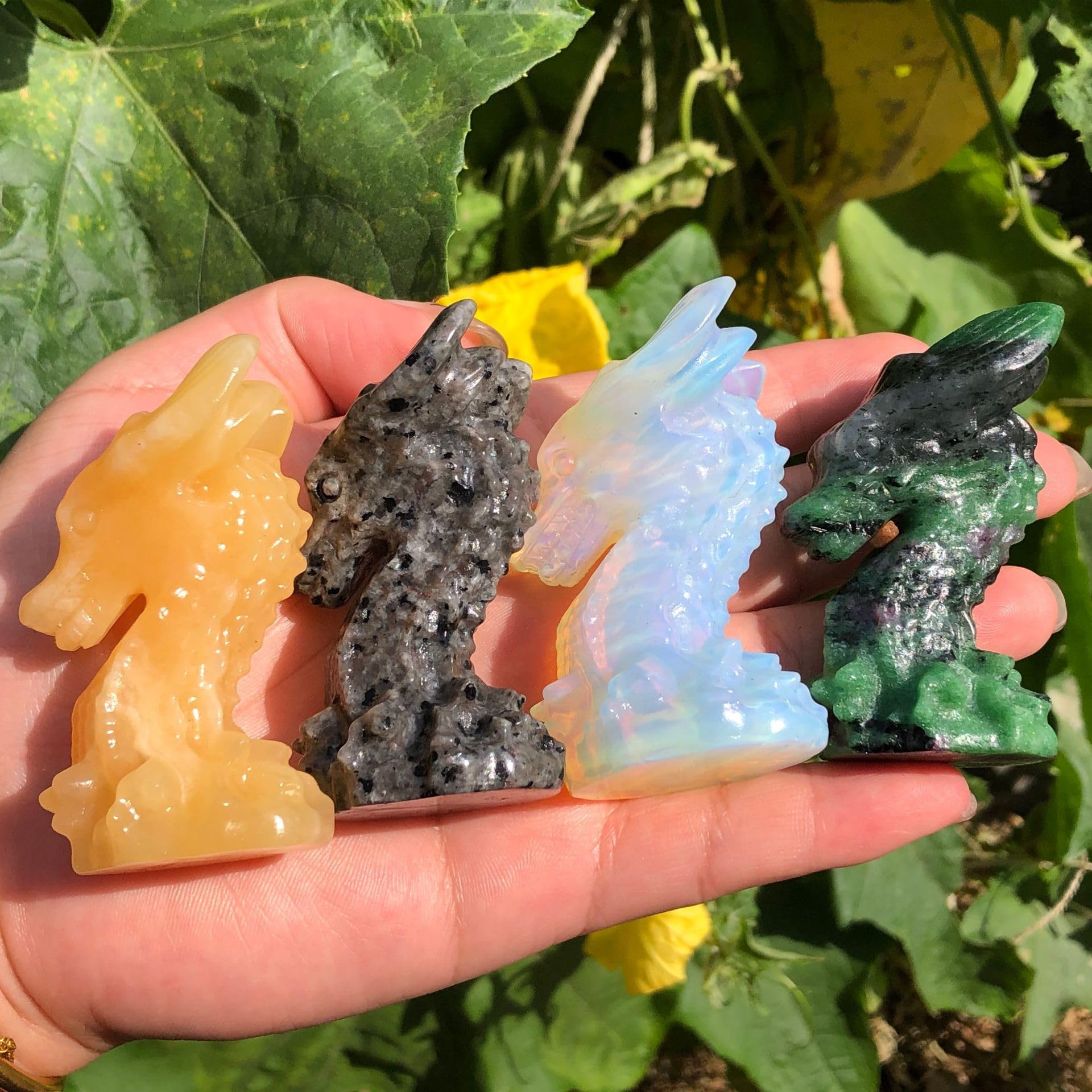 Amazon.co.jp: 天然水晶水晶炎石ドラゴンヘッド手彫り工芸品装飾品