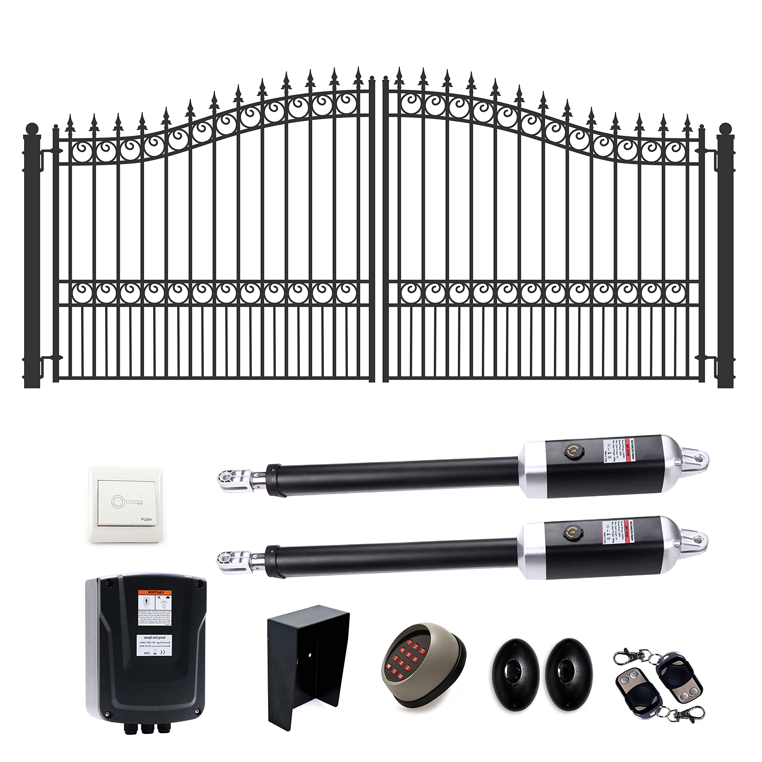 Amazon.com : ALEKO 12x6 feet London Dual Swing Driveway Gate with