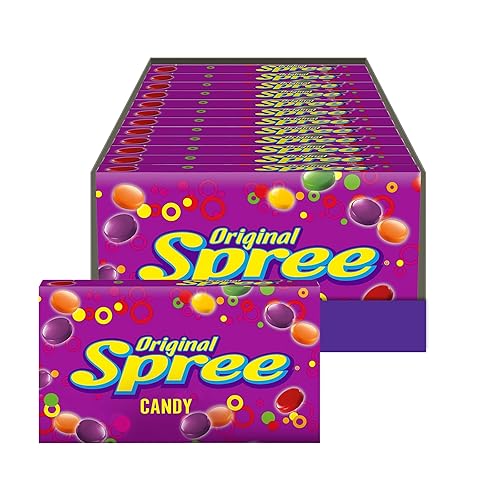 Wonka Spree Original Hard Candy, cajas de dulces de teatro de 5 onzas (paquete de 12)