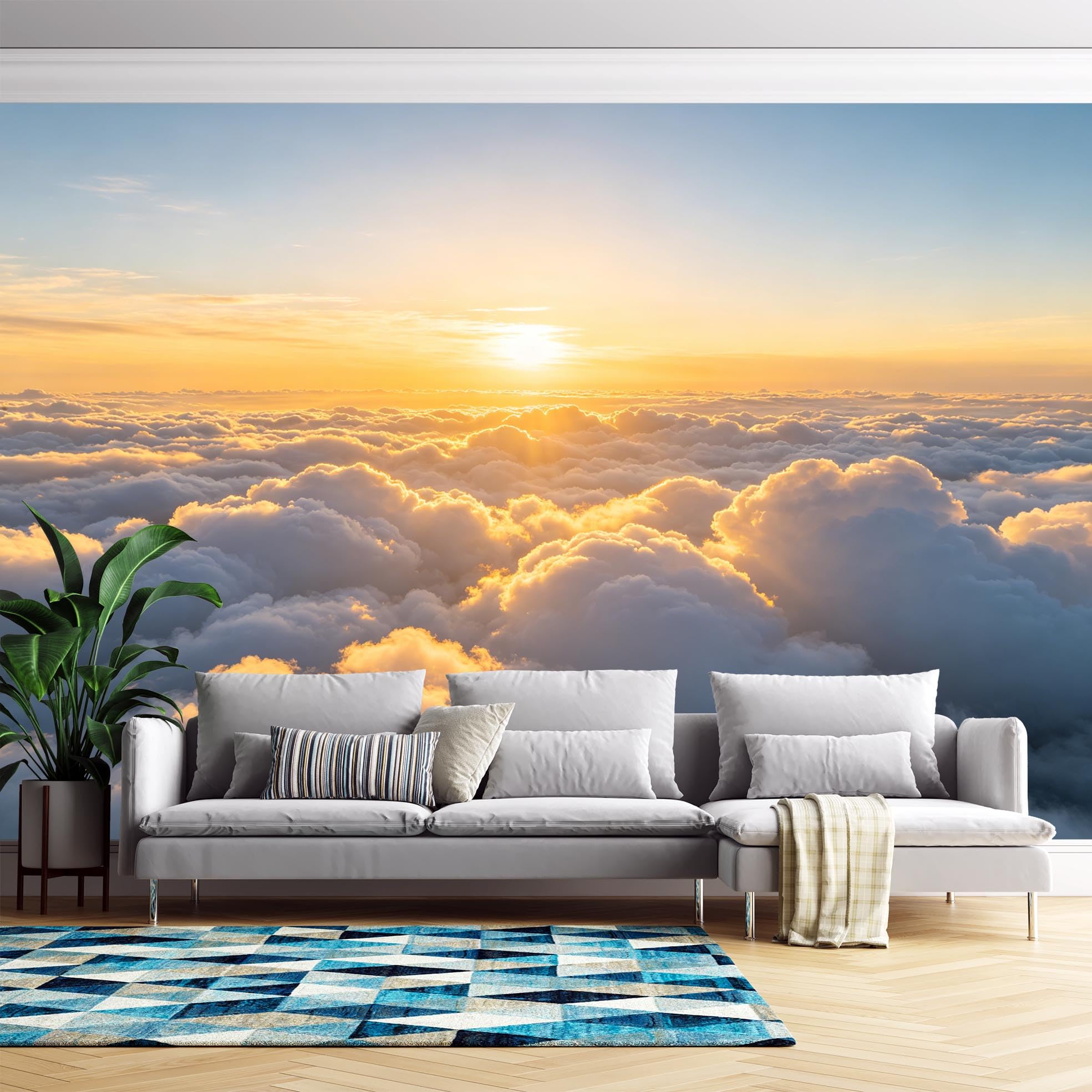 Carta Da Parati Fotografica Effetto Tramonto Nuvole Mare Murale Panoramico Da Parete In Tessuto Non Tessuto Poster Da Parete Per Soggiorno Camera Da Letto Decorazione Personalizzata Per La Casa Non