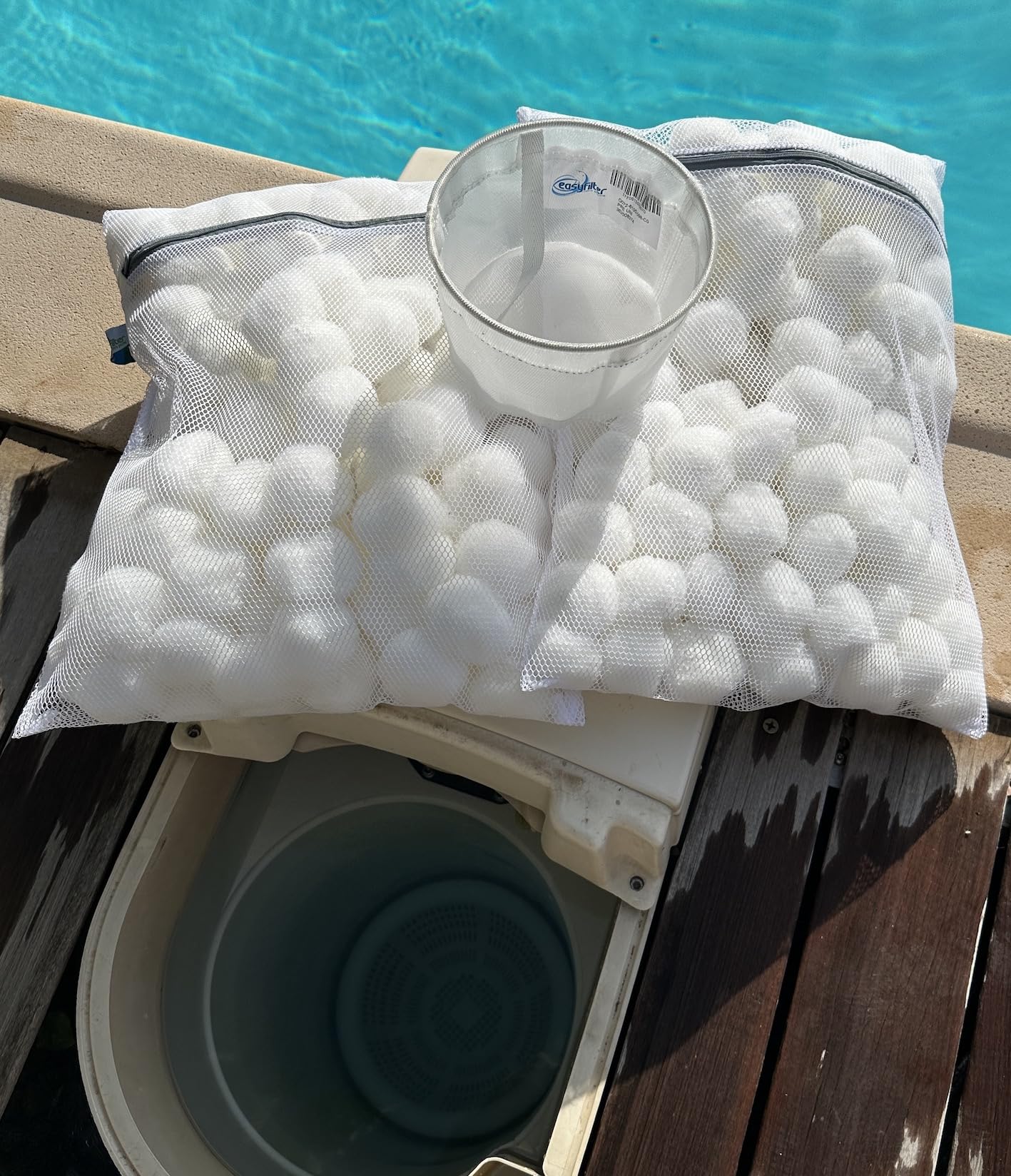 easyfilter 2 sacchetti a sfera filtranti + 1 cestino Skimmer PRE filtro compatibile con WATERAIR FILWAT