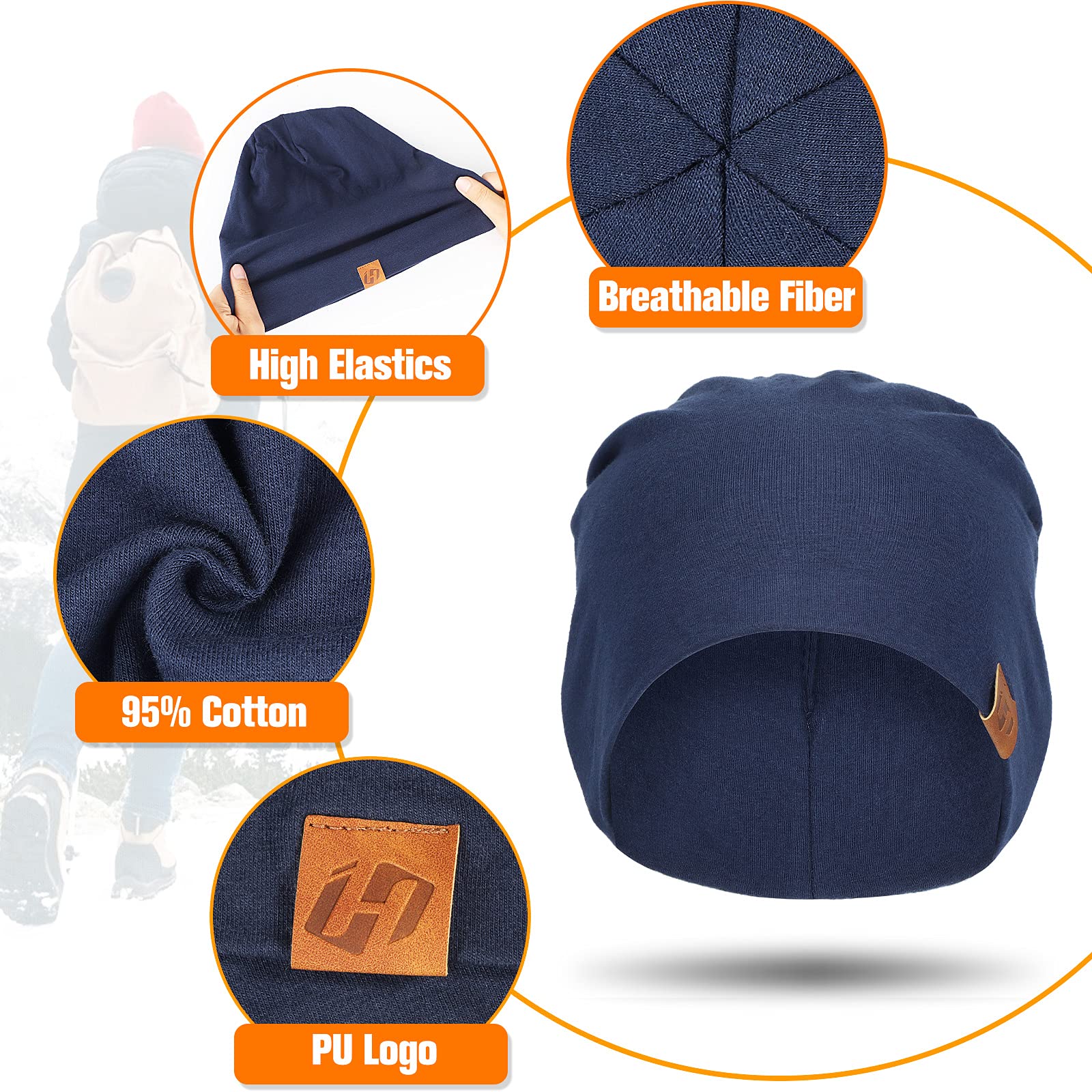 HASAGEI Berretto da donna leggero morbido unisex Slouch Beanie elastico berretto da uomo per tutte le stagioni