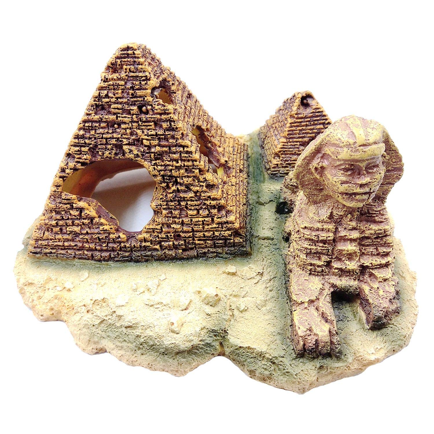 M2cbridge Aquarium Decor Castle Shipwreck Ornament Underwater Landscape(Egyptian Pyramid), 6.5 x 6.5 x 4 inches - Image 3