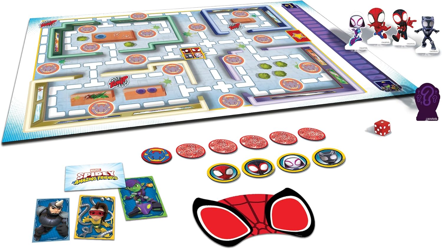 Spidey and Friends Mystery at The Museum, Help Team Spidey Catch The Villain, Fun Game for Marvel Fans, Great Gift, 2-4 Players, Ages 4+ Years