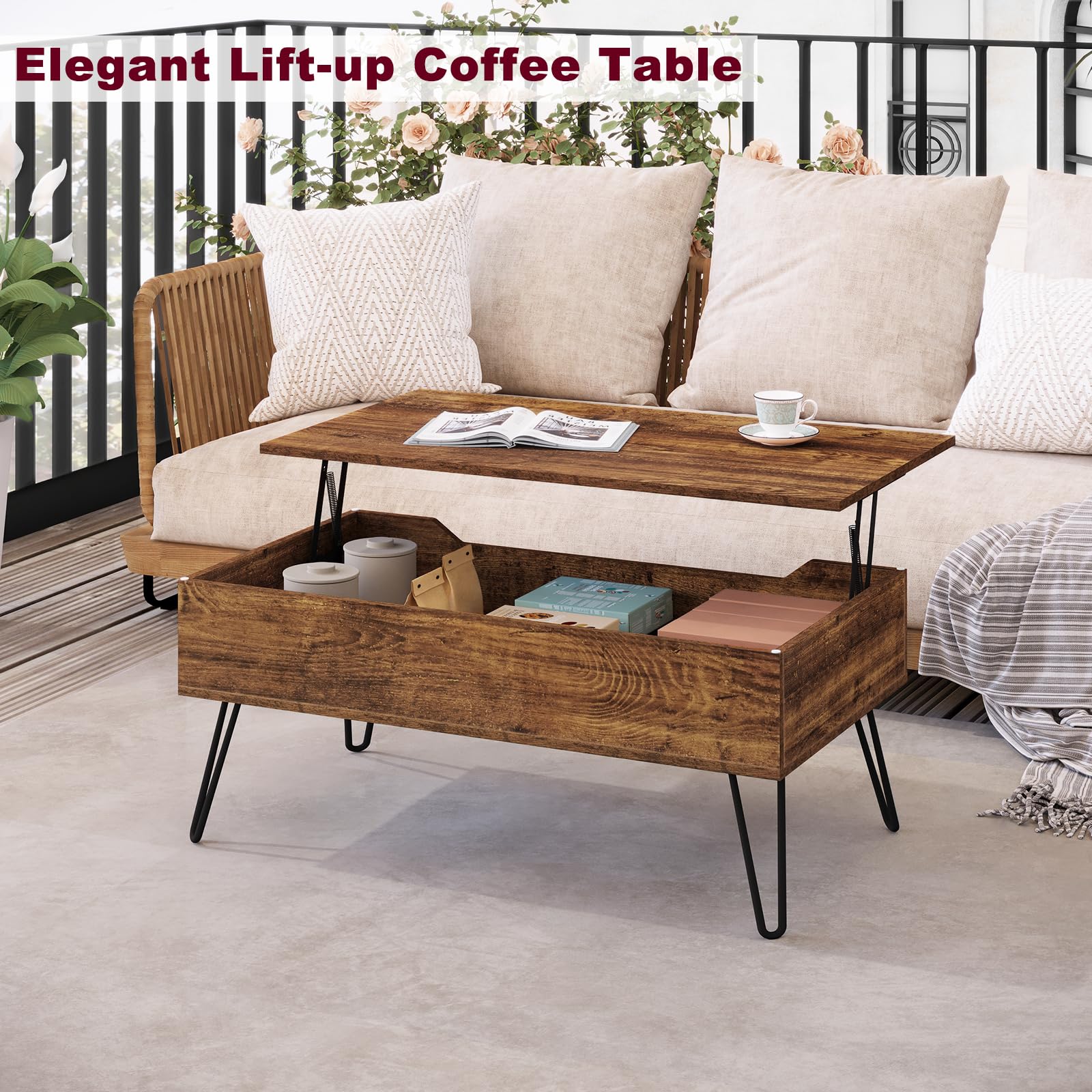 VidaXL Salontafel Mangohout - Industriële Stijl - 100 X 50 X 35 Cm Met Lades En Vak Tafel