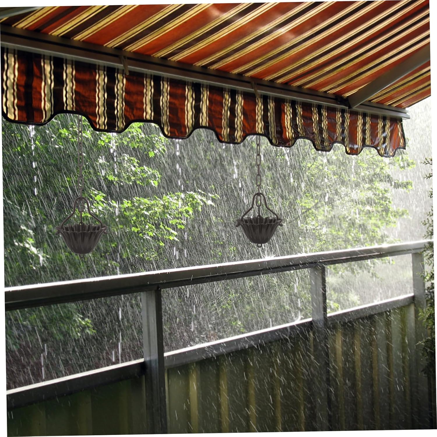BESPORTBLE 4pcs Rain Chain for Gutters Easy to Install and Stylish Hanging Drainage for Gardens and Porches