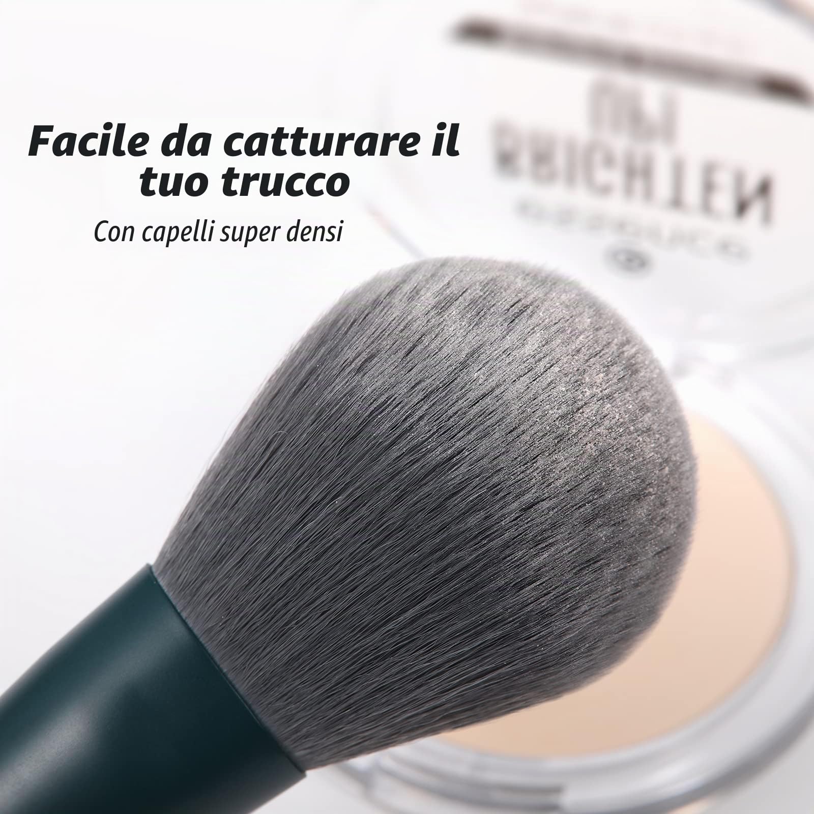 DUcare Set di pennelli per trucco 17 pezzi con tappetino per la pulizia delle spazzole e spugna per il trucco Kit professionale per cipria in polvere per ombretti in polvere Confezione regalo