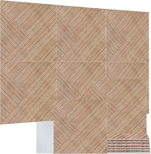 Paneles acústicos, paquete de 6 paneles de pared insonorizados de 23.6 x 23.6 x 0.4 pulgadas, paneles de pared acústicos decorativos, paneles