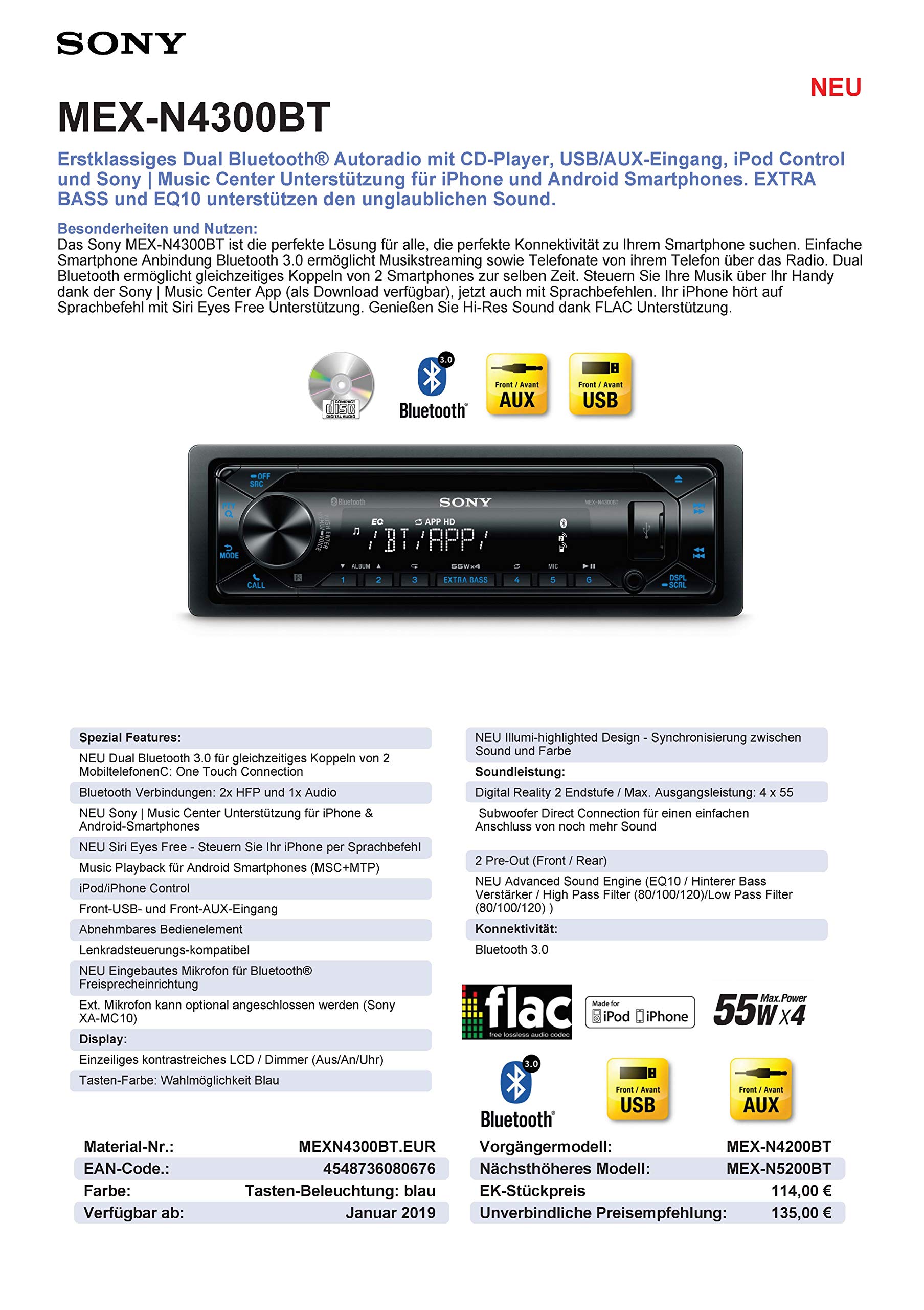 Sony CDXDAB6650 In Car CD player with DAB Radio Buy Online in