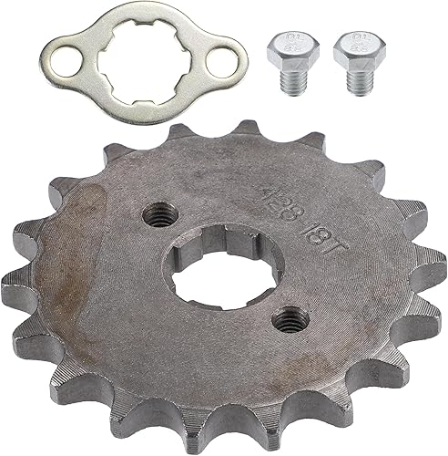 Miniatura 1 de X AUTOHAUX 1 juego de 428 estilo 18 dientes 0.787 in ID motocicleta piñón delantero motor apto para motocicleta 50cc 70cc 110cc 125cc motocicleta