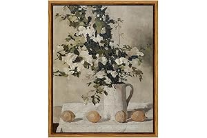 VIYYIEA Small Artwork: Serene Floral Symphony for Your Abode