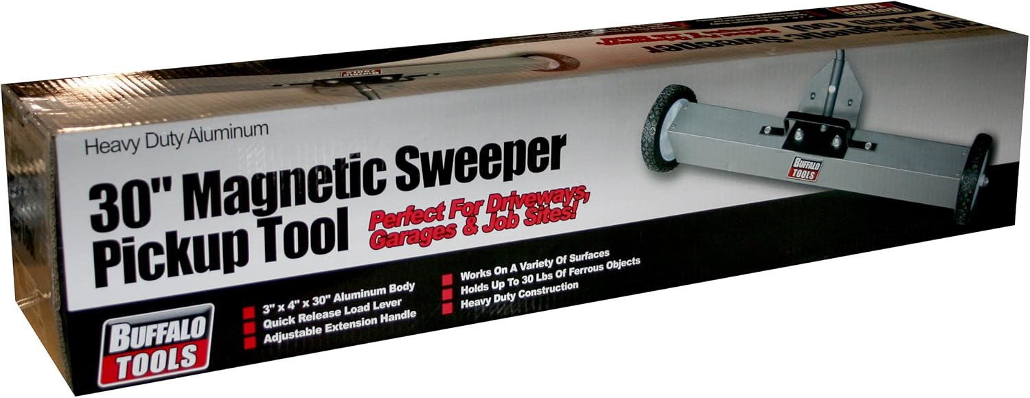 Buffalo Tools MPSWEEP 30In Rolling Magnetic Sweeper, Multicolor