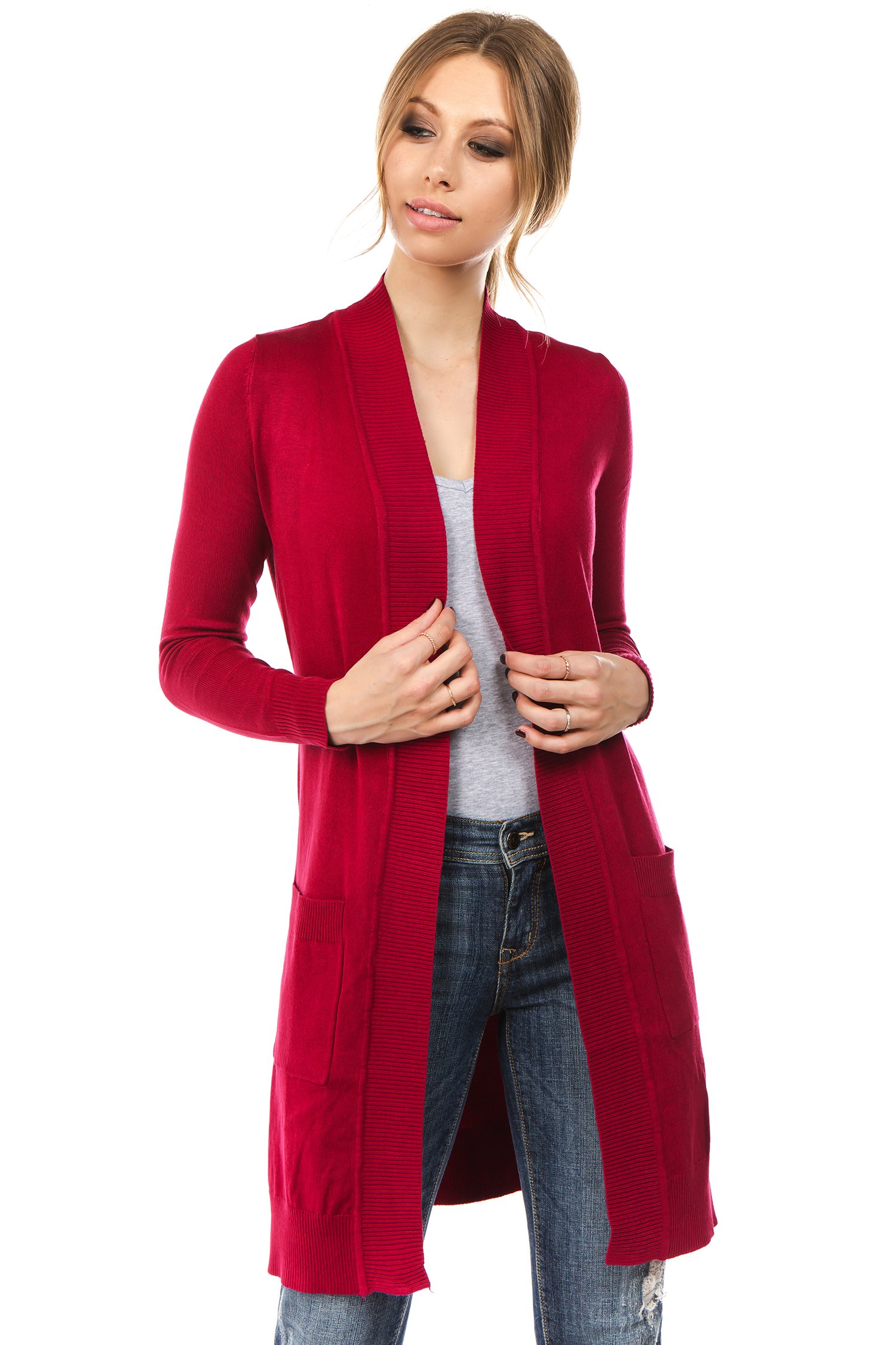 Cielo Womens Long Sleeve Sweater Duster Cardigan