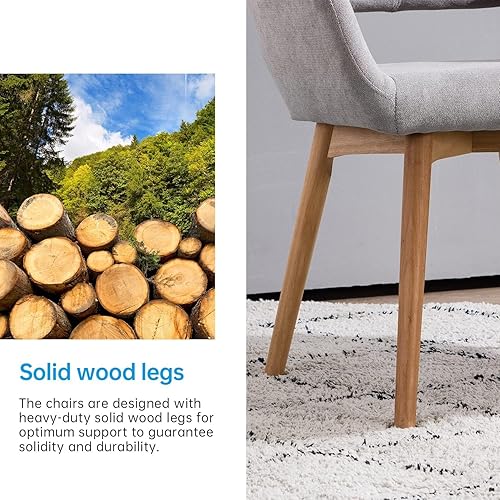 Miniatura 5 de Sillas modernas para comedor con patas de madera maciza, para sala, comedor