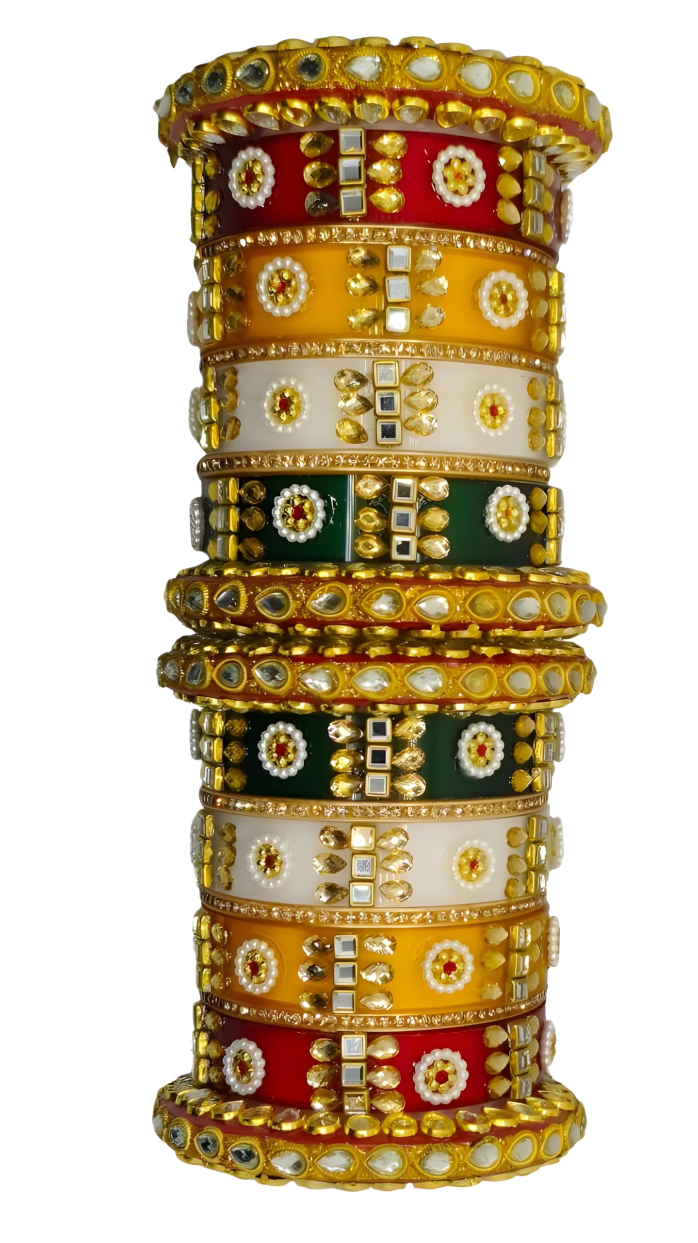AMCM RAJASTHANI TRADITIONAL MULTICOLOUR BRIDAL CHUDA, BANGLE SET WIITH KUNDAN WORK FOR WOMEN AND GIRLS (2.4) (B0DGQV1FDR) Amazon Price History, Amazon Price Tracker