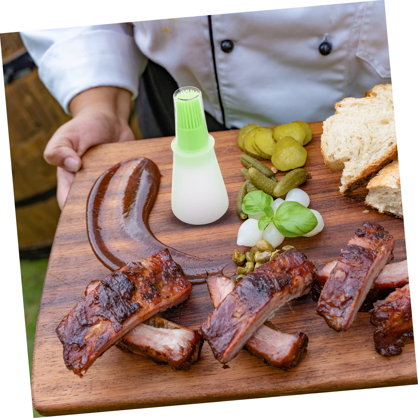YARNOW 6pezzi Pennelli Per Silicone Con Contenitore Trasparente Strumenti Pratici Per Bbq Cottura e Condimento e Facile Da Usare