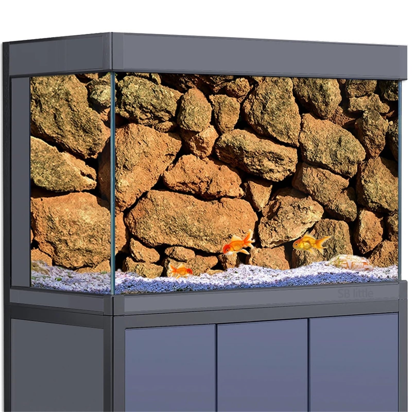 Decorazione Adesiva for Sfondo Acquario for acquari | Poster 3D Stone Wall HD autoadesivo impermeabile(60x120cm 24x48in)