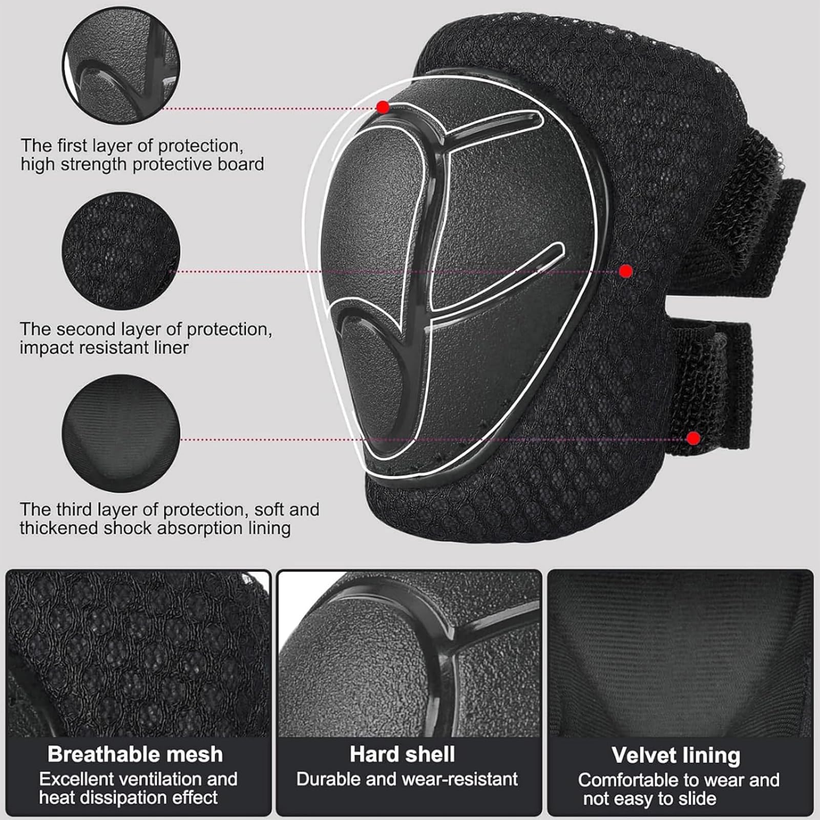 Kit Sécurité Sport Complet 6 Pièces CENPEK Équipement Protection 6 En 1 Adultes - Genouillères Coudières Poignets - Réglable Skate Roller Protections Sport Adultes