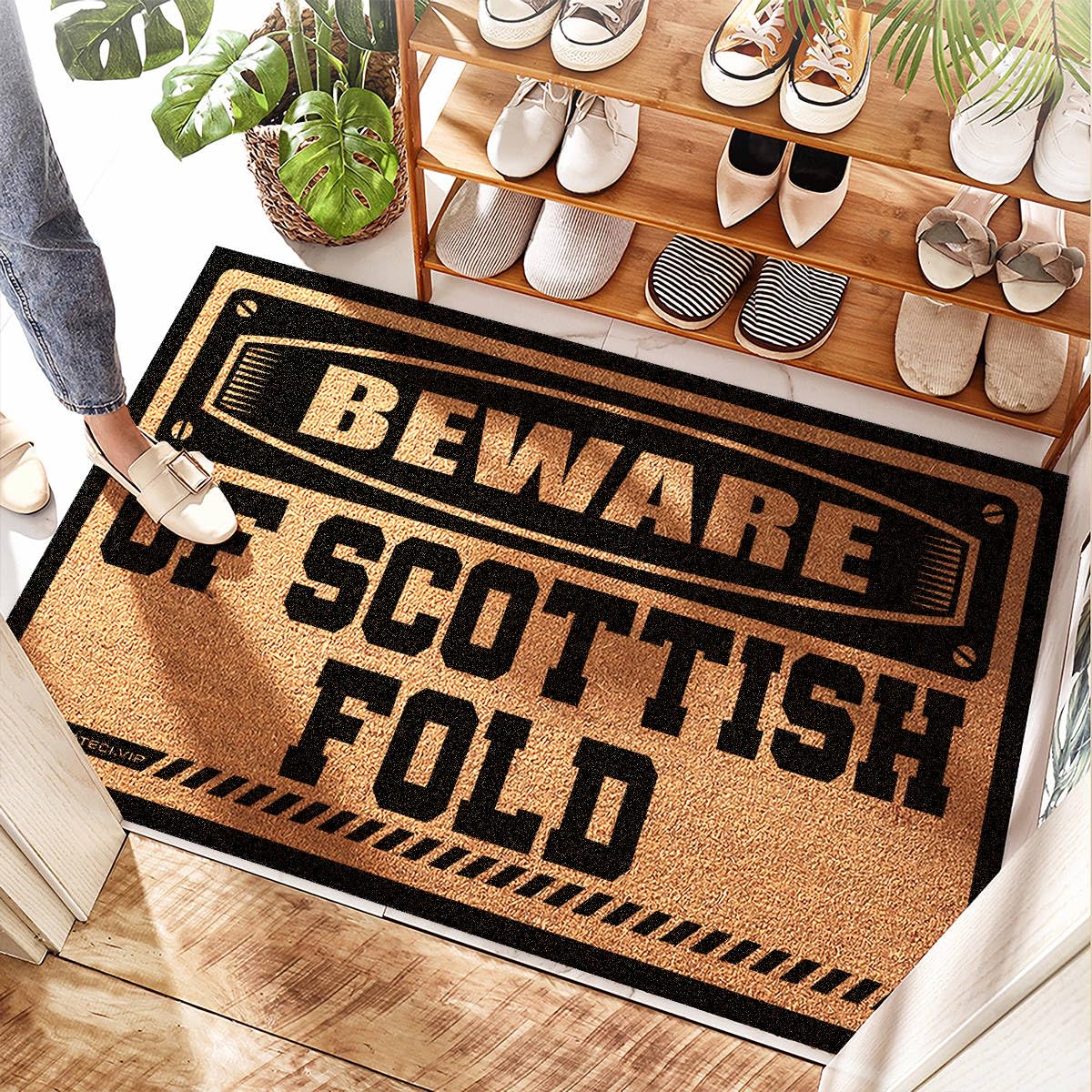 Paillasson extérieur Scottish Fold pour sécuriser et décorer votre entrée