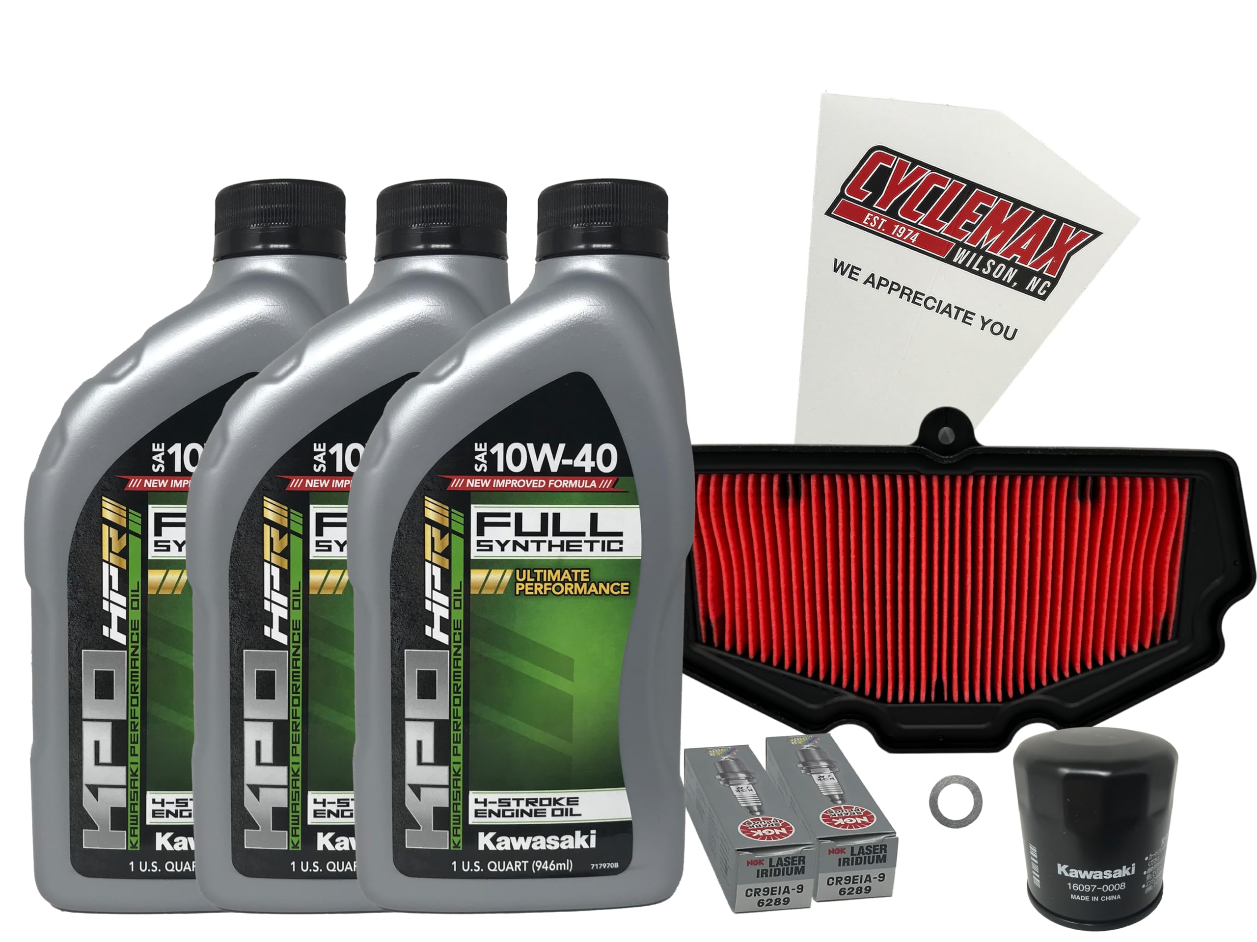 Amazon.com: Cyclemax Full Syn Tune-Up Kit for 2017-2023 Kawasaki