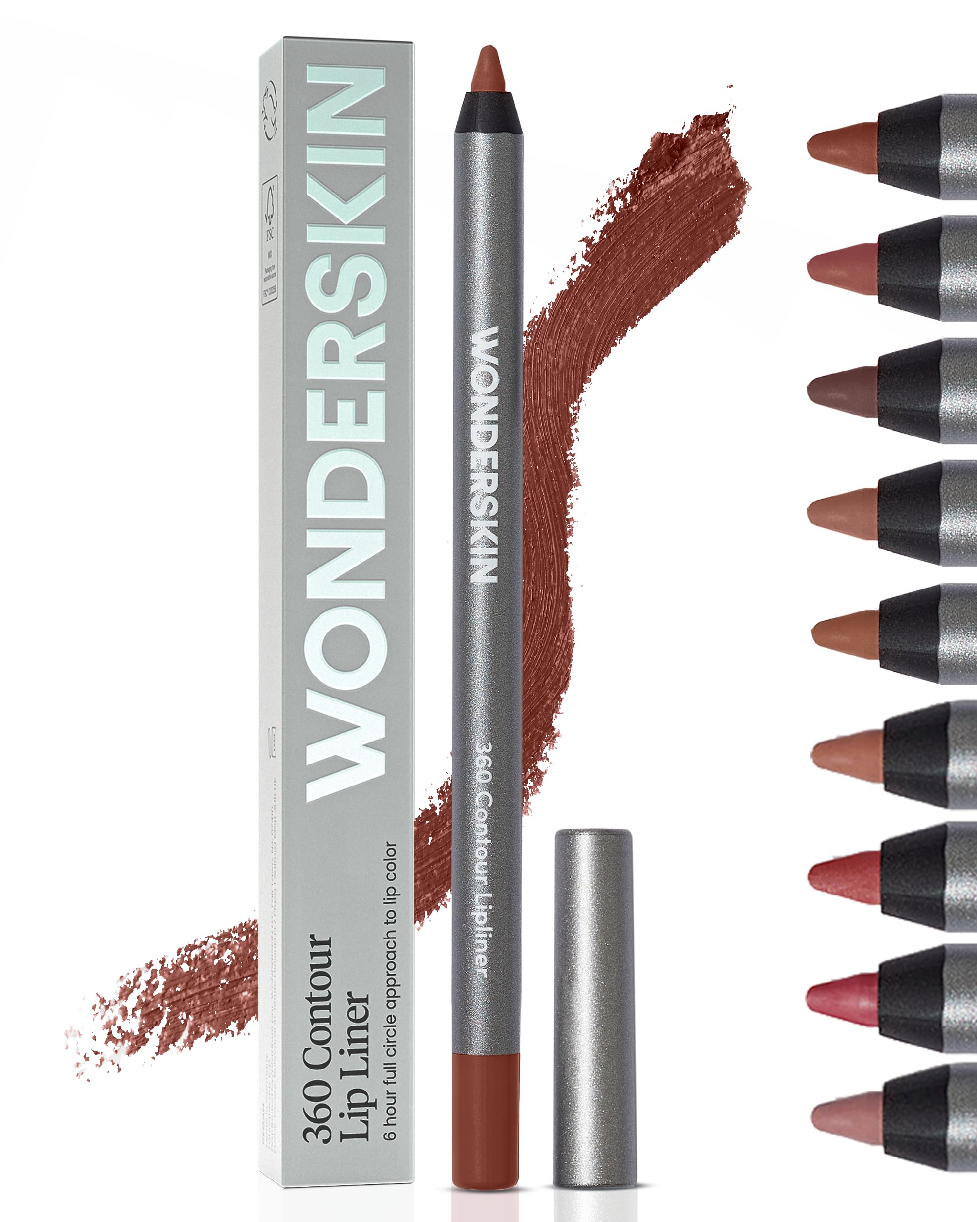 Wonderskin Lippenkonturenstift Lippenkonturenstift 360 Contour Lipliner – Mahogany