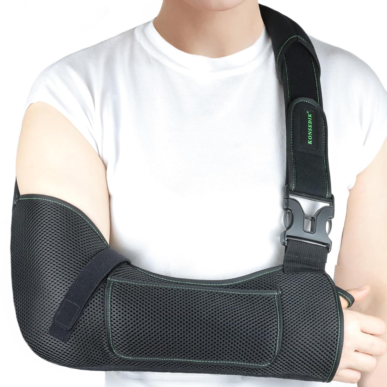 Arm Sling Shoulder Injury Immobilizer for Men&Women,Medical Sling with Shoulder Pad for Rotator Cuff Injury,Support Brace for Arm,Wrist, Elbow,Clavicle Fracture Post-Surgery(Medium) - Image 7