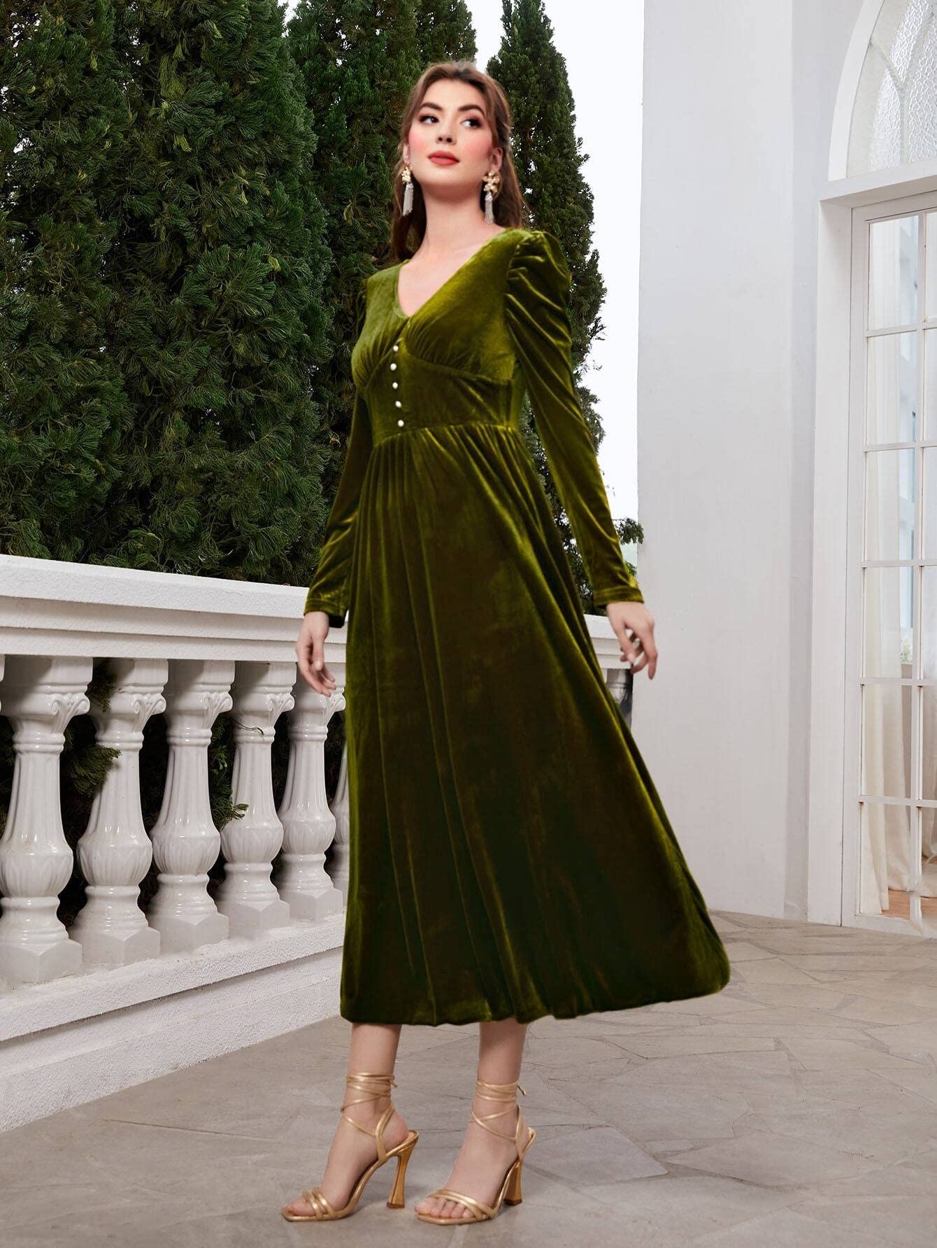 Amazon.com: Women's Dress Dresses for Women Puff Sleeve
