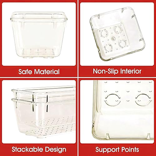 Miniatura 3 de Organizador de cajones con almohadillas de silicona antideslizantes, bandejas organizadoras de cajones de escritorio, bandeja de almacenamiento de