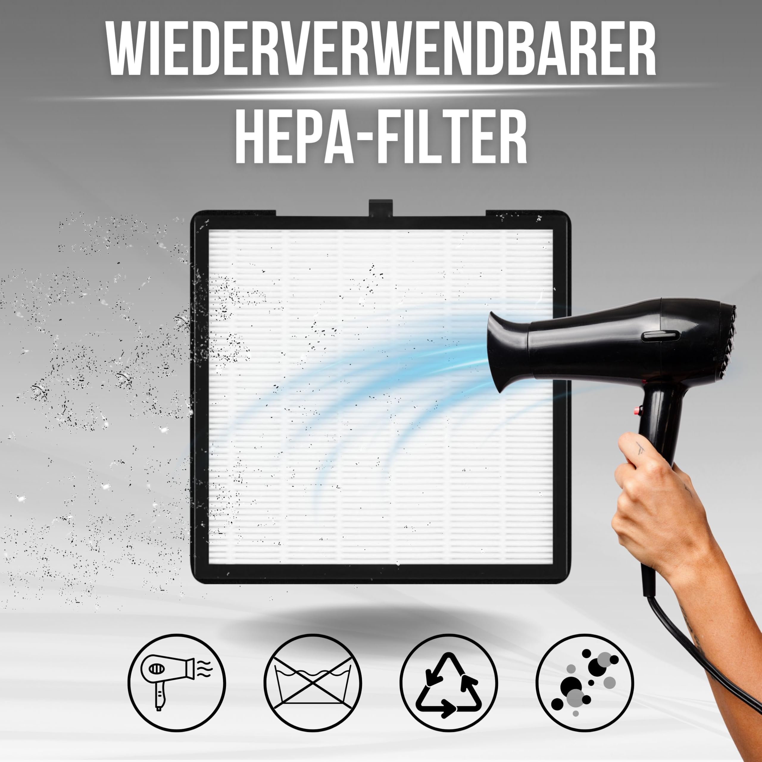 Aspirazione polvere per unghie – efficiente aspirapolvere per unghie – aspiratore professionale – raccoglitore di polvere con filtro HEPA riutilizzabile e design senza sacchetto e a cassetta