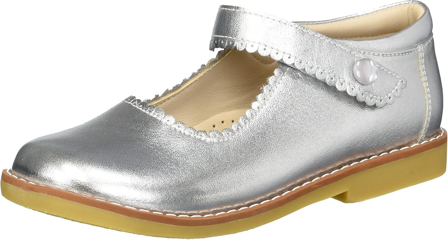 Elephantito Mary Jane Flat,Silver,13 Little Kid M US