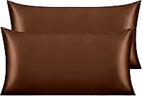 Vista 71 de NTBAY - Fundas de almohada de satén para cabello y piel, fundas de almohada sedosas de lujo con cierre de sobre.