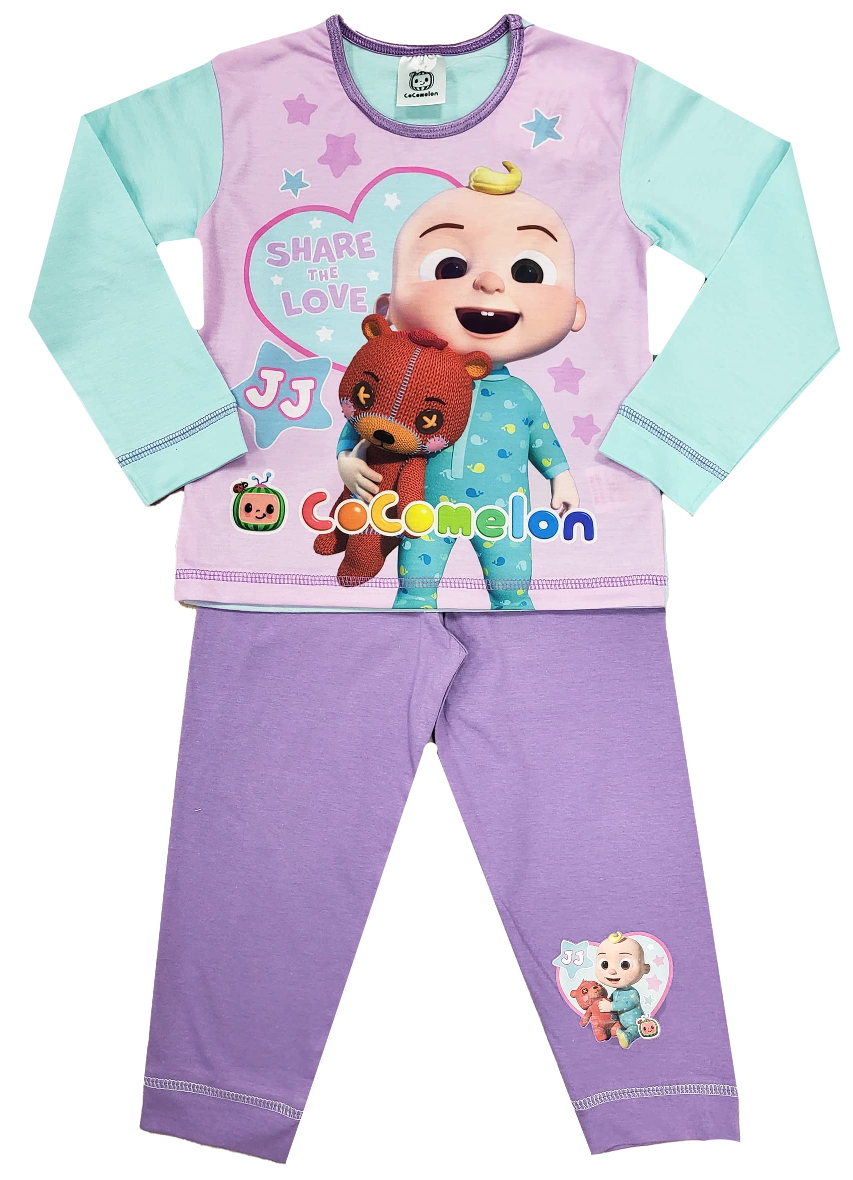 Girls Cocomelon Pyjamas Character Nightwear (Cocomelon - Share the Love, 18-24 Months)