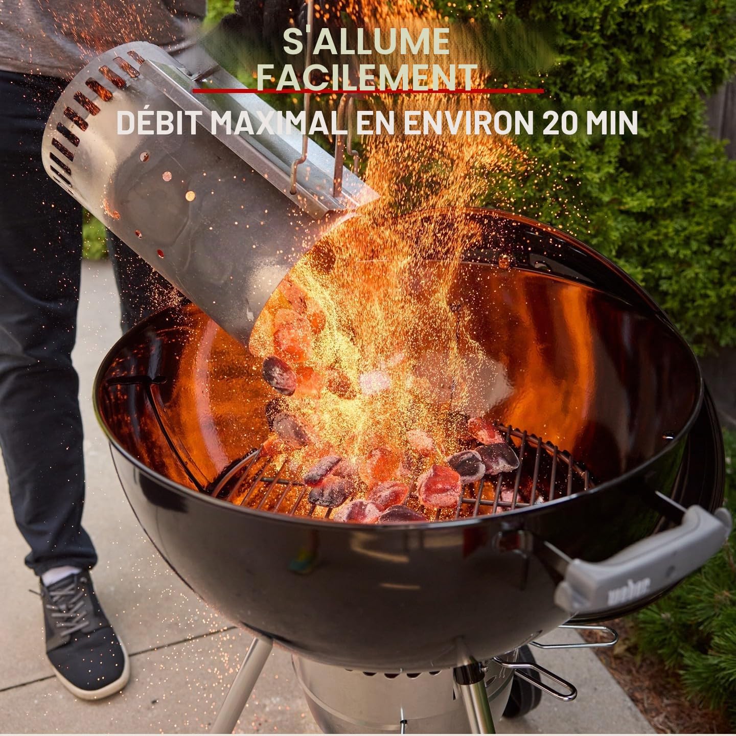 Weber Briquettes de Charbon de Bois Naturel pour Barbecue, Allumage Rapide 20 Min, Longue Combustion 3 Heures, 4 kg