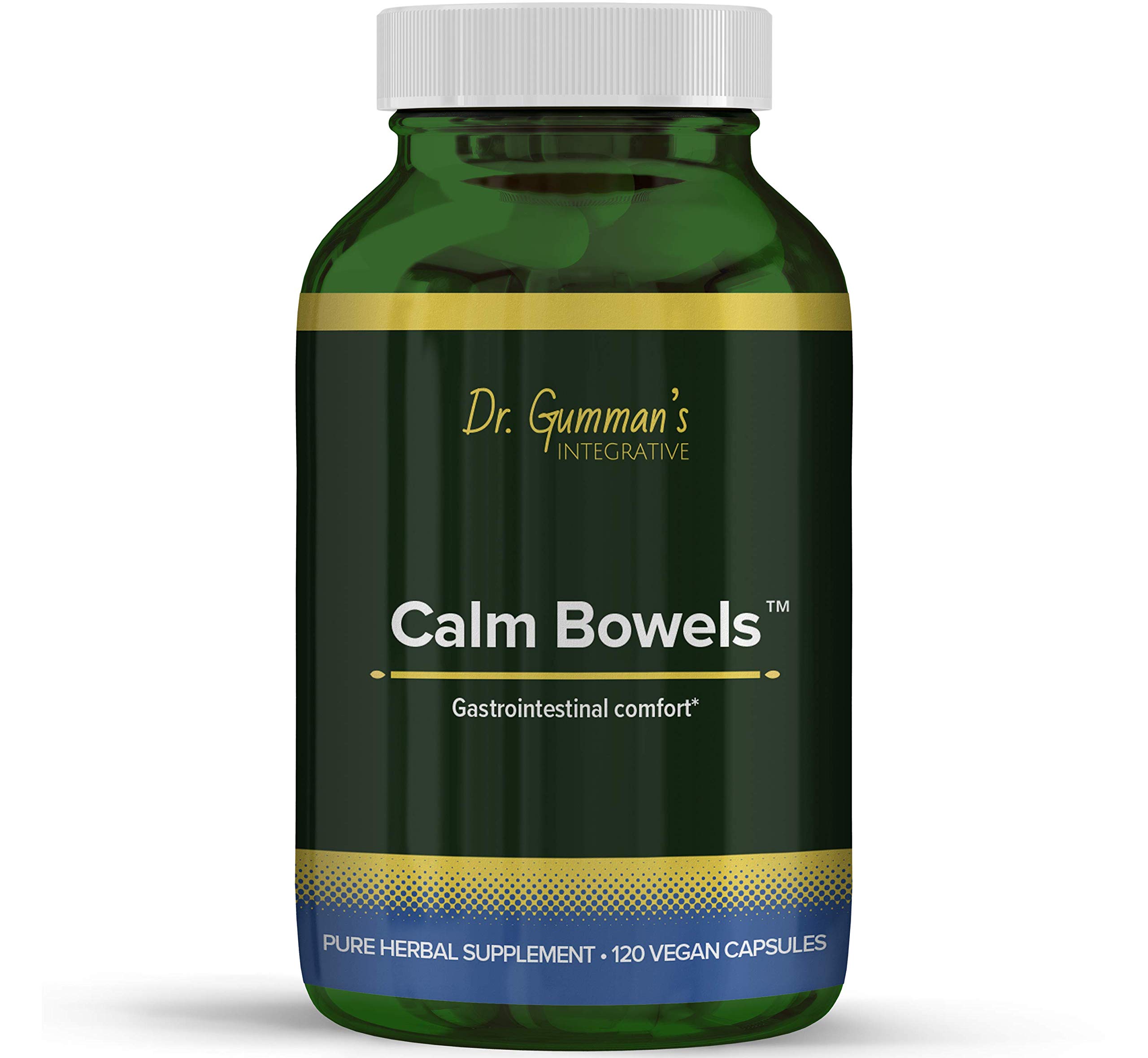 Harmony Nutraceuticals Calm Bowels - Gastrointestinal Comfort Dr Gumman's Integrative Highest Potency Maximum Bioavailable 120 Vegan Capsules
