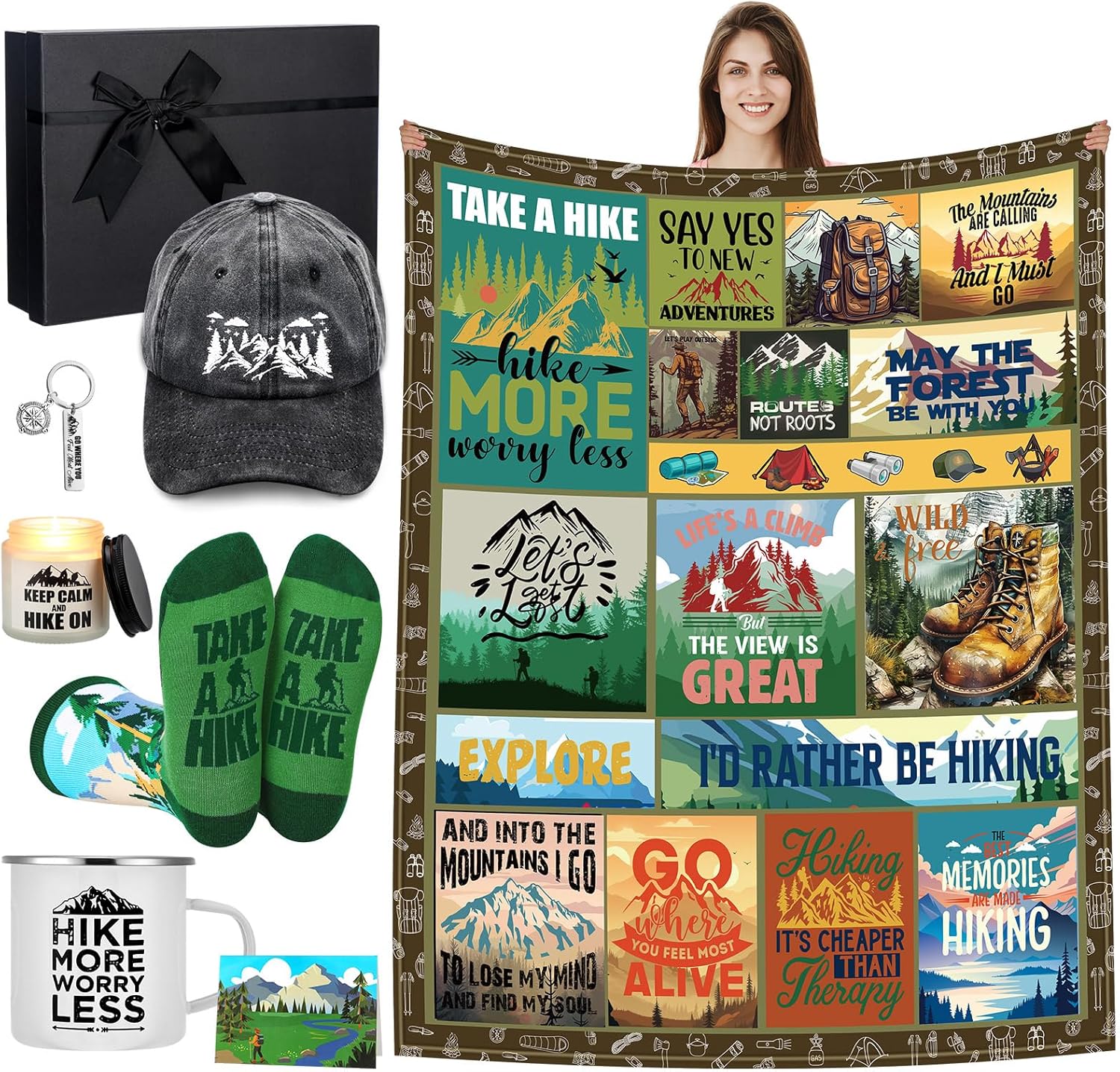 8-Piece Christmas Hiking Gift Set for Outdoor Enthusiasts 8-Piece Christmas Hiking Gift Set for Outdoor Enthusiasts