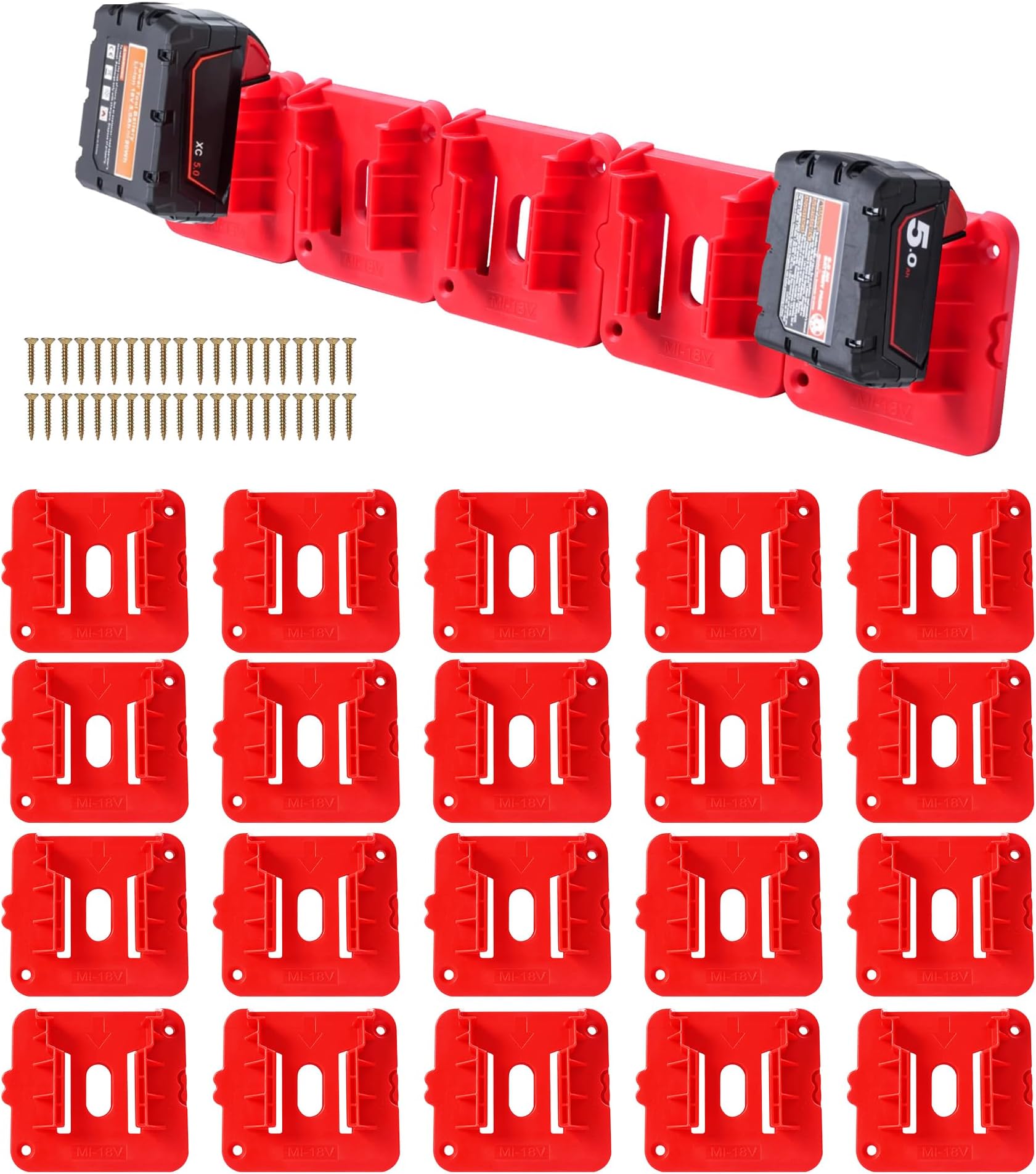 Aazon.co: SZWJT-LV Battery Holder For Ilwaukee 18 18V Battery - View #4
