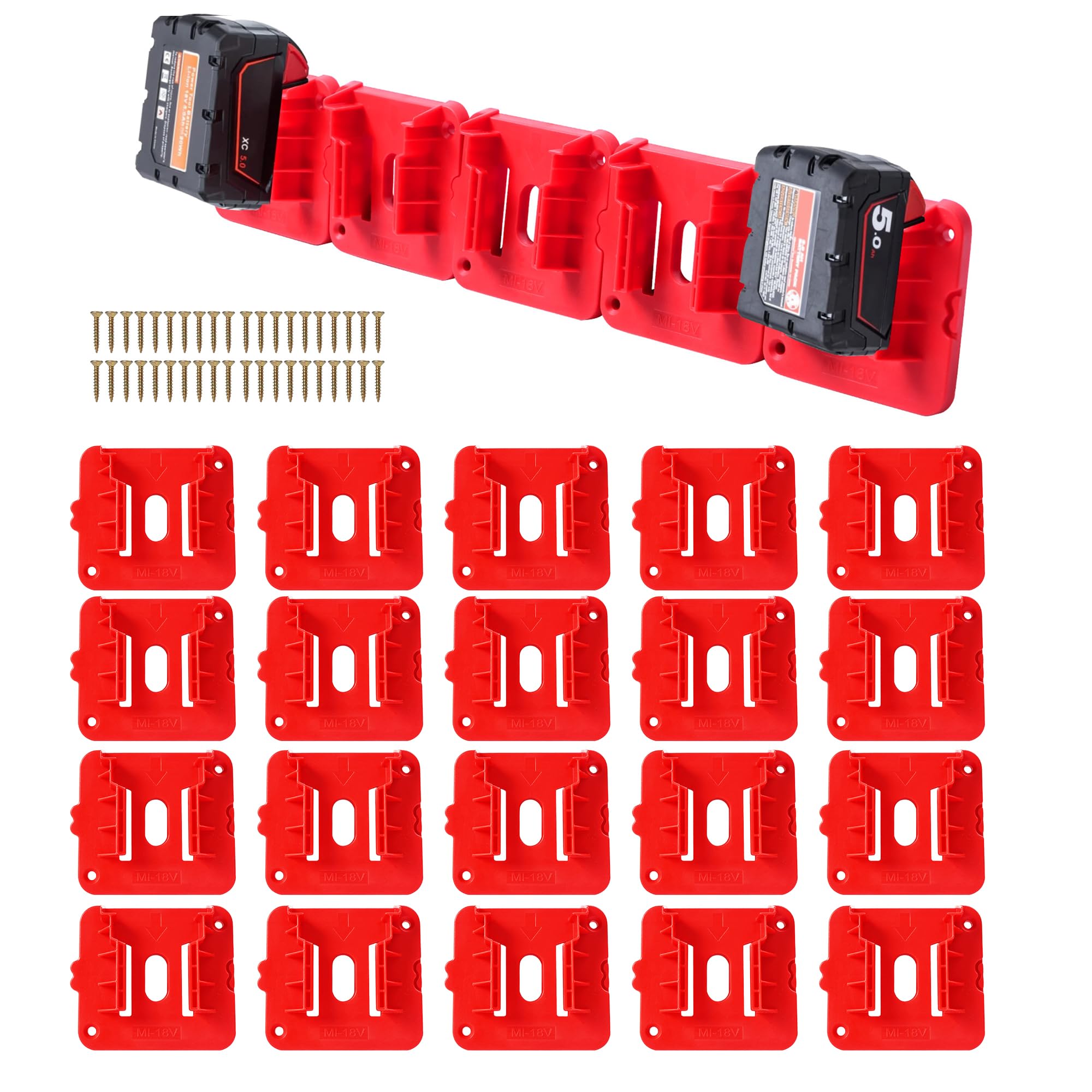 M28 Battery Holder For Milwaukee Tools With LIFETIME GUARANTEE - Keeps Batteries Organized