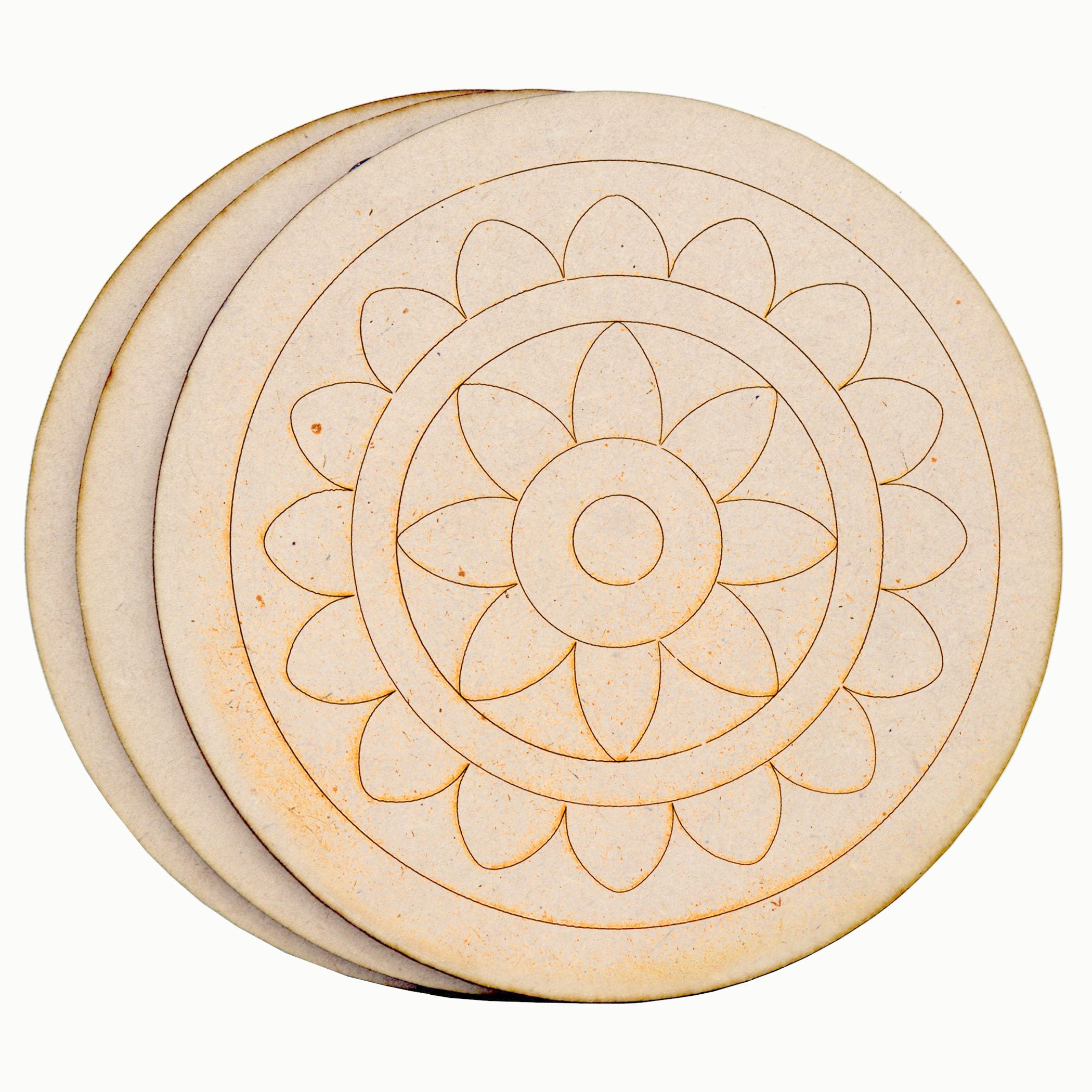 AJANTA ROYAL Wooden Pre Marked Circle MDF 3.5 mm Thick Round Cutouts for Art & Craft, Resin Art, Lipan Art, Madhubani Art, Mandala Art, Pyrography, DIY Painting (12x12 Inch) Qty:3-image-26
