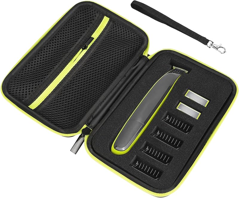 Estojo rígido portátil QWIYXKHR para barbeadores e acessórios