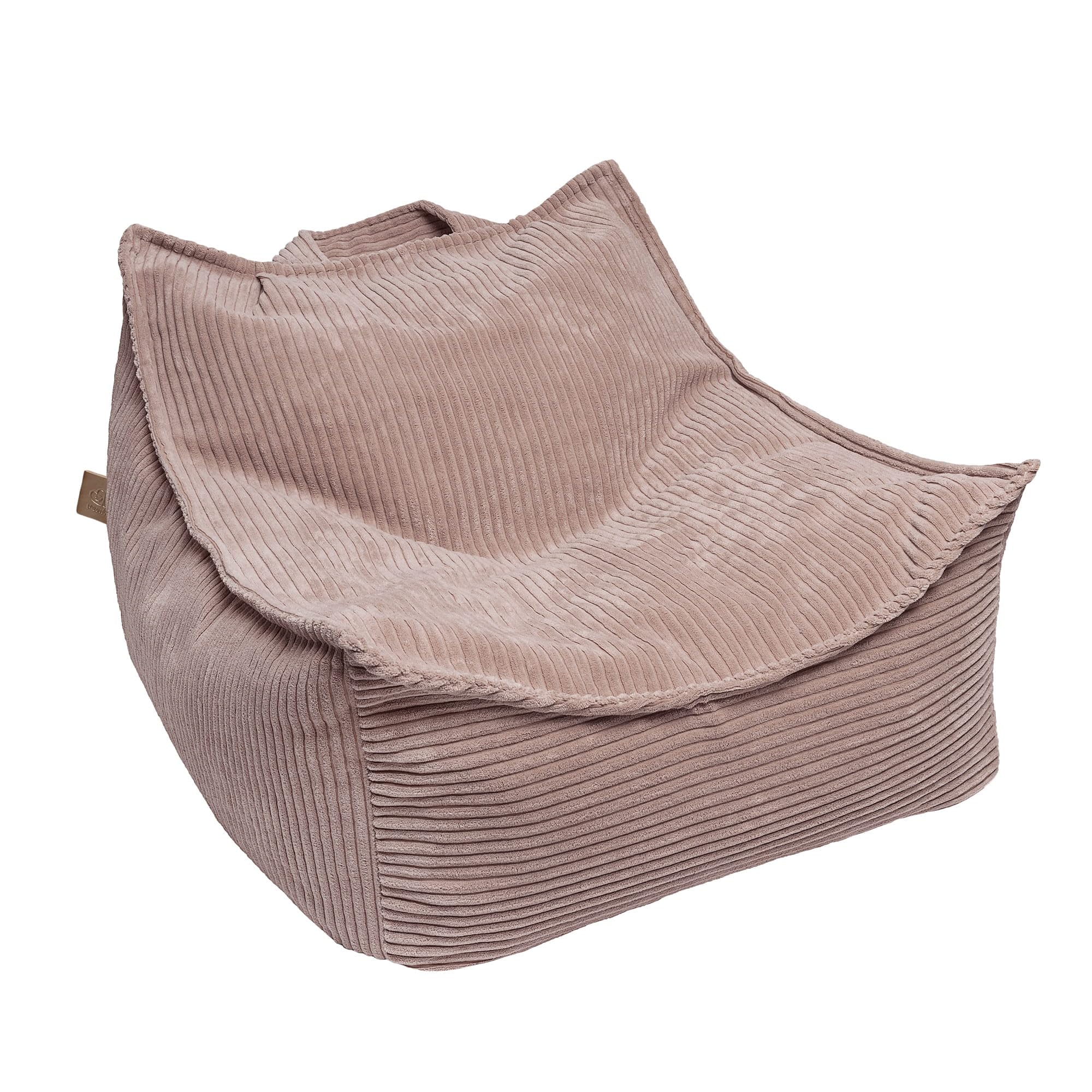 MEOWBABY Puff Cuadrado para Niños, Beanbag, Estética Pana, Polvo Rosa