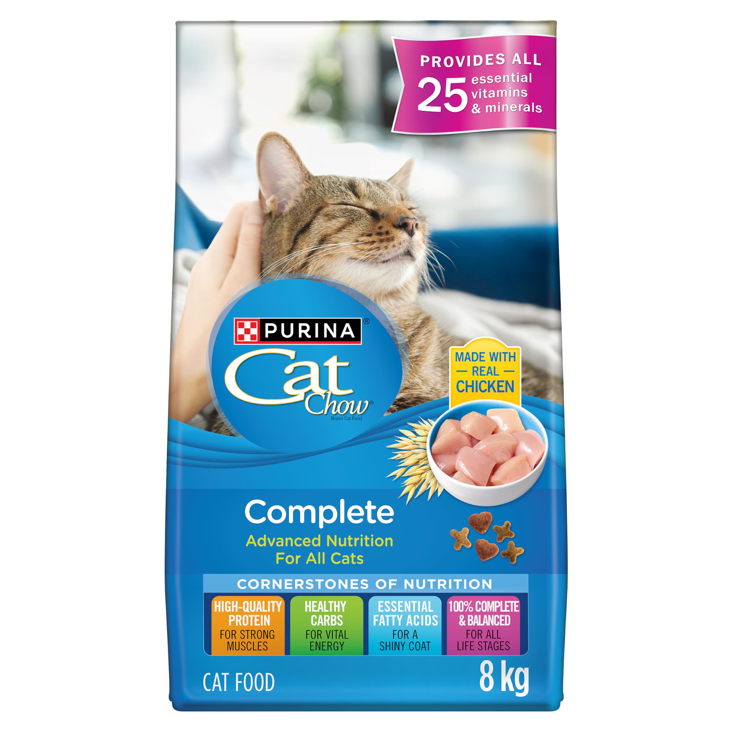 Cat Chow Complete Dry Cat Food, Real Chicken - 8 kg Bag image 7