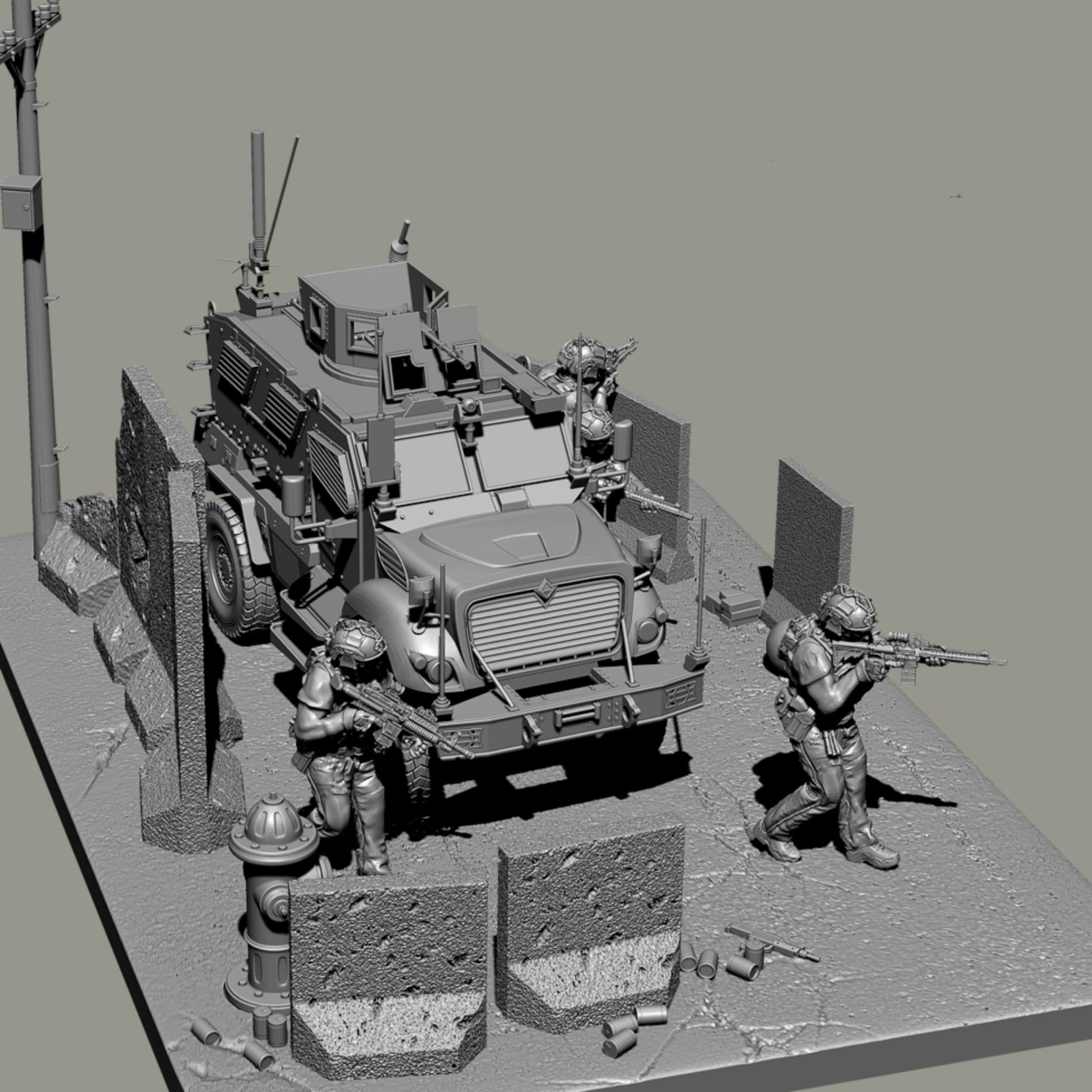 1/35 (con veicolo) Kit di modellismo in resina U.S. Commando Soldier Parti del modello in resina non dipinte e non assemblate //xA4T-6