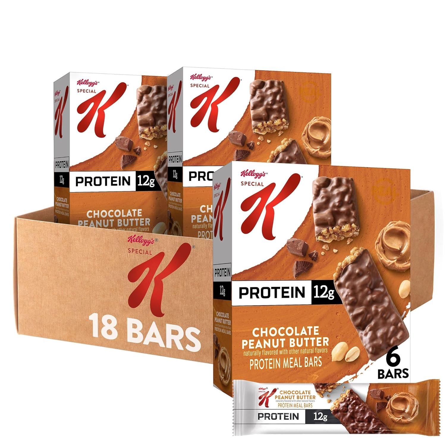 Special K Bar Protein Meal Bars, 12g Protein, Meal Replacement, Chocolate Peanut Butter (3 Boxes) Special K Bar Protein Meal Bars, 12g Protein, Meal Replacement, Chocolate Peanut Butter (3 Boxes)