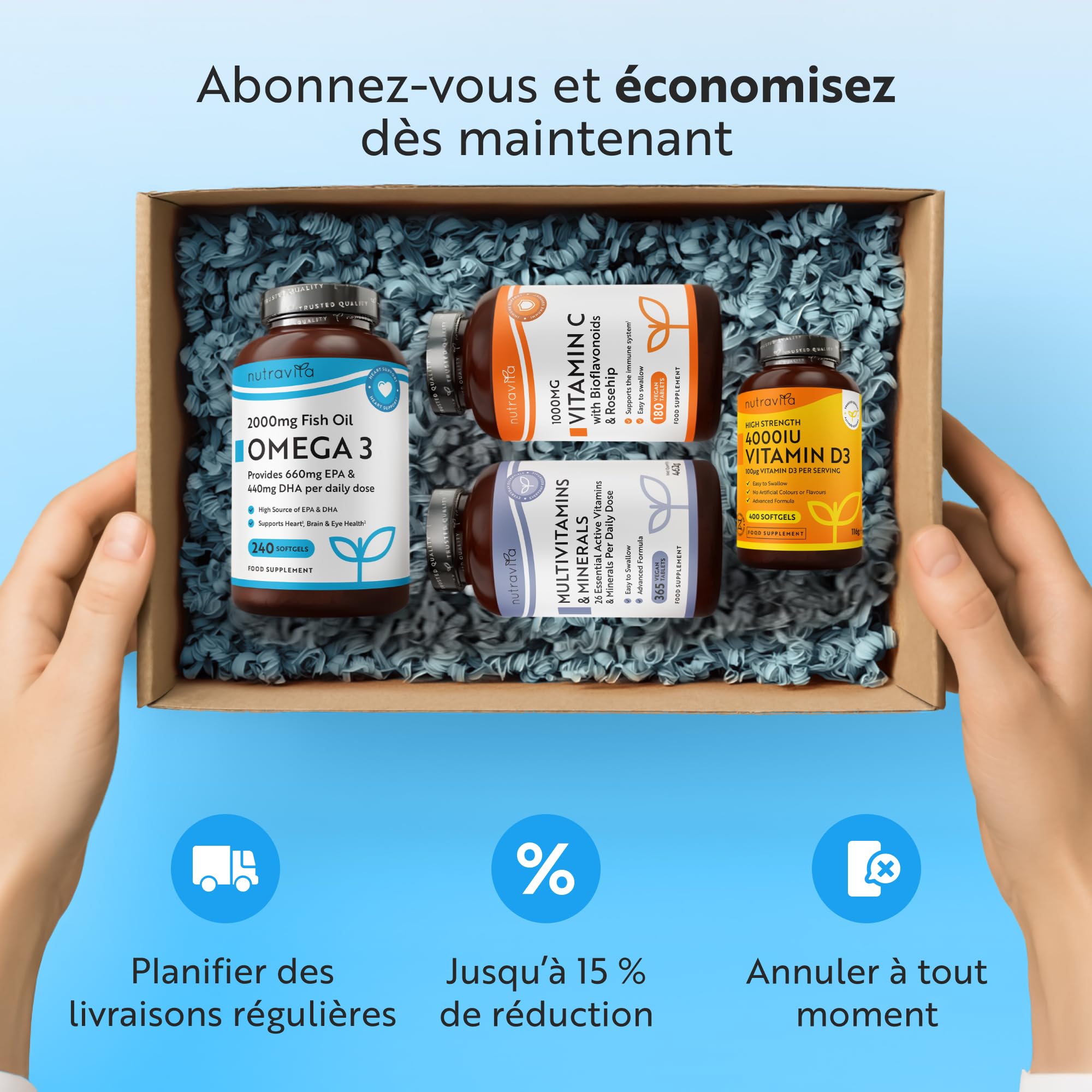 Calcium, magnésium, zinc enrichi en vitamine D3 - Supplément de haute résistance | 365 comprimés végétariens | Offre de 6 mois | Fabriqué au Royaume-Uni par Nutravita